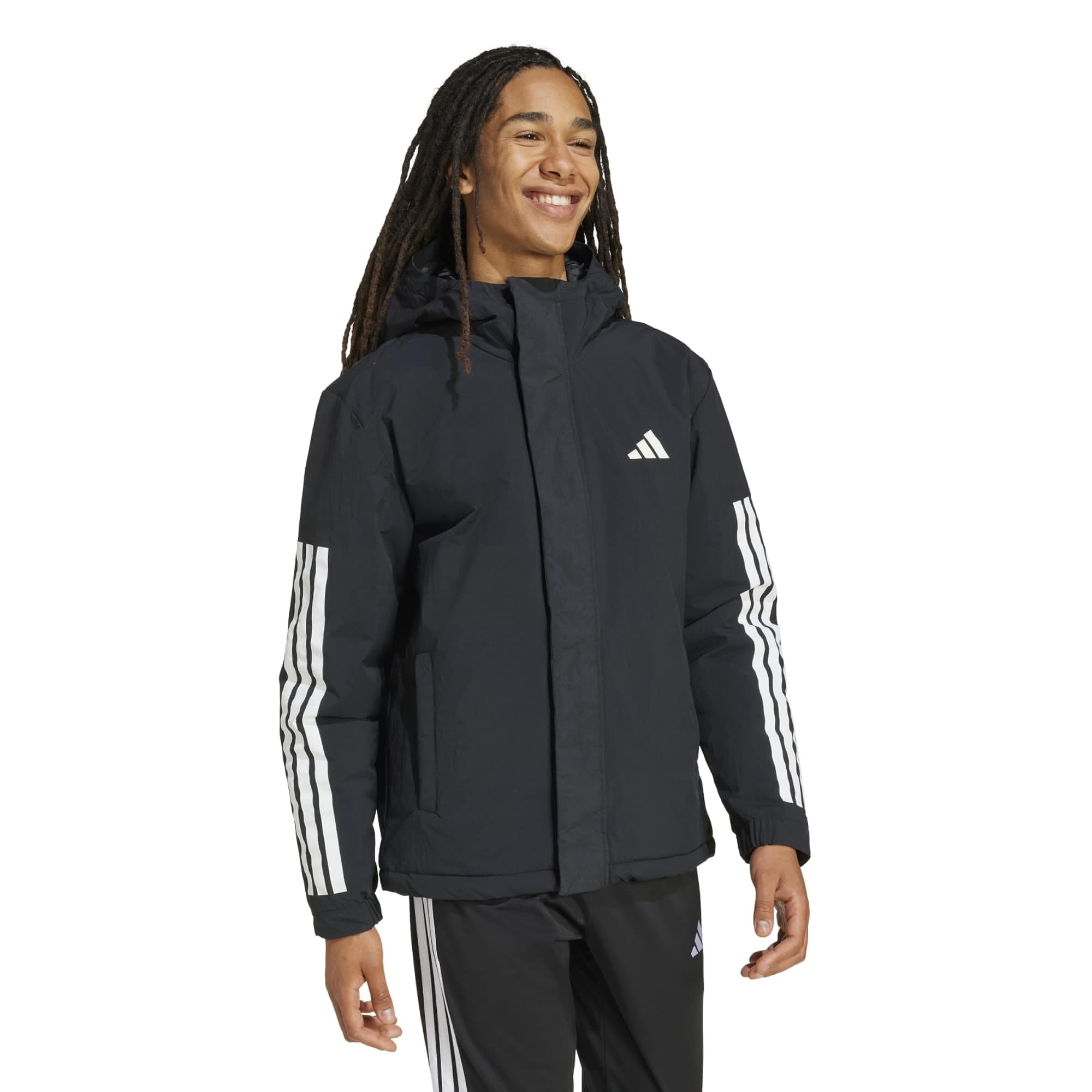 adidas adidas 3S Hooded Ins J Erkek - 2