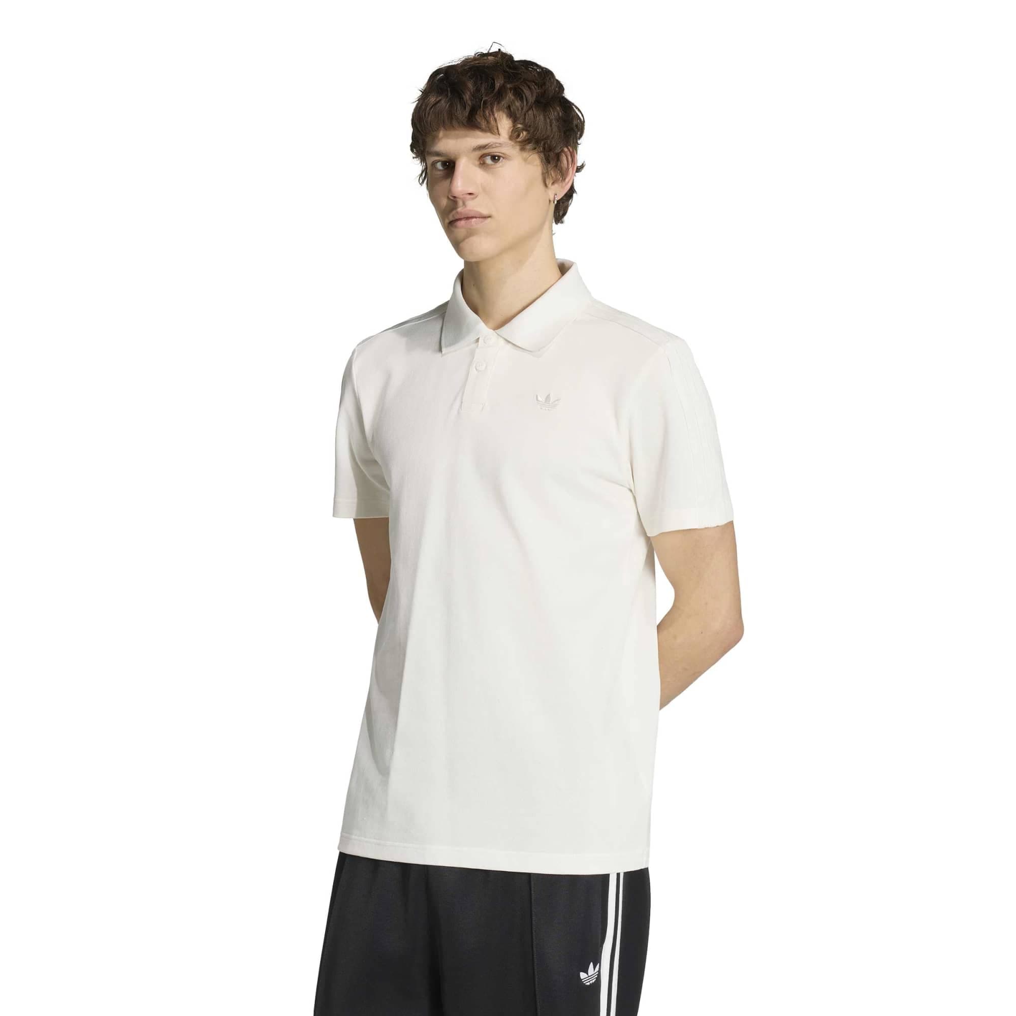 adidas adidas 3S Polo Erkek T-Shirt Beyaz