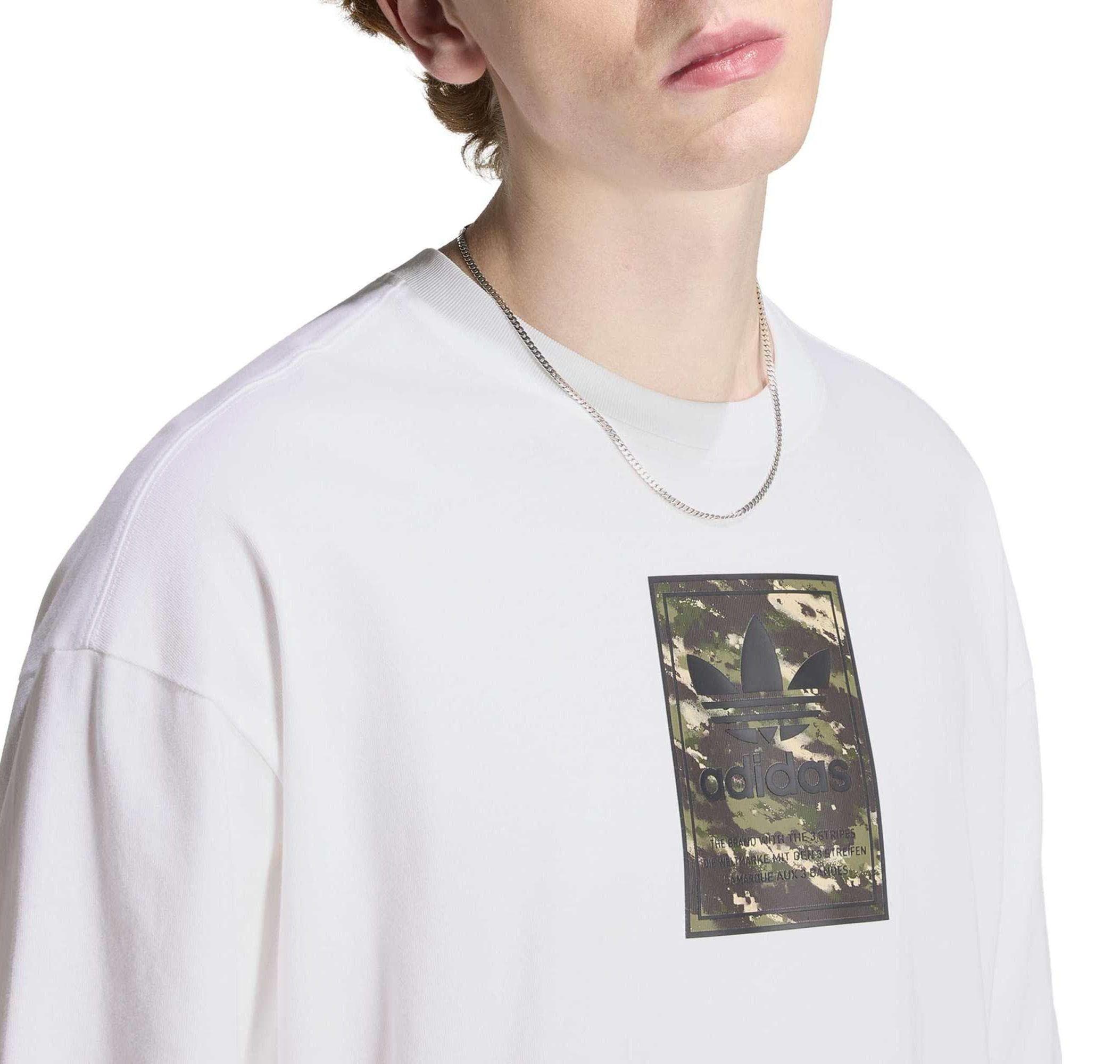 adidas adidas Camo Tee Tongue Erkek T-Shirt Beyaz - 3