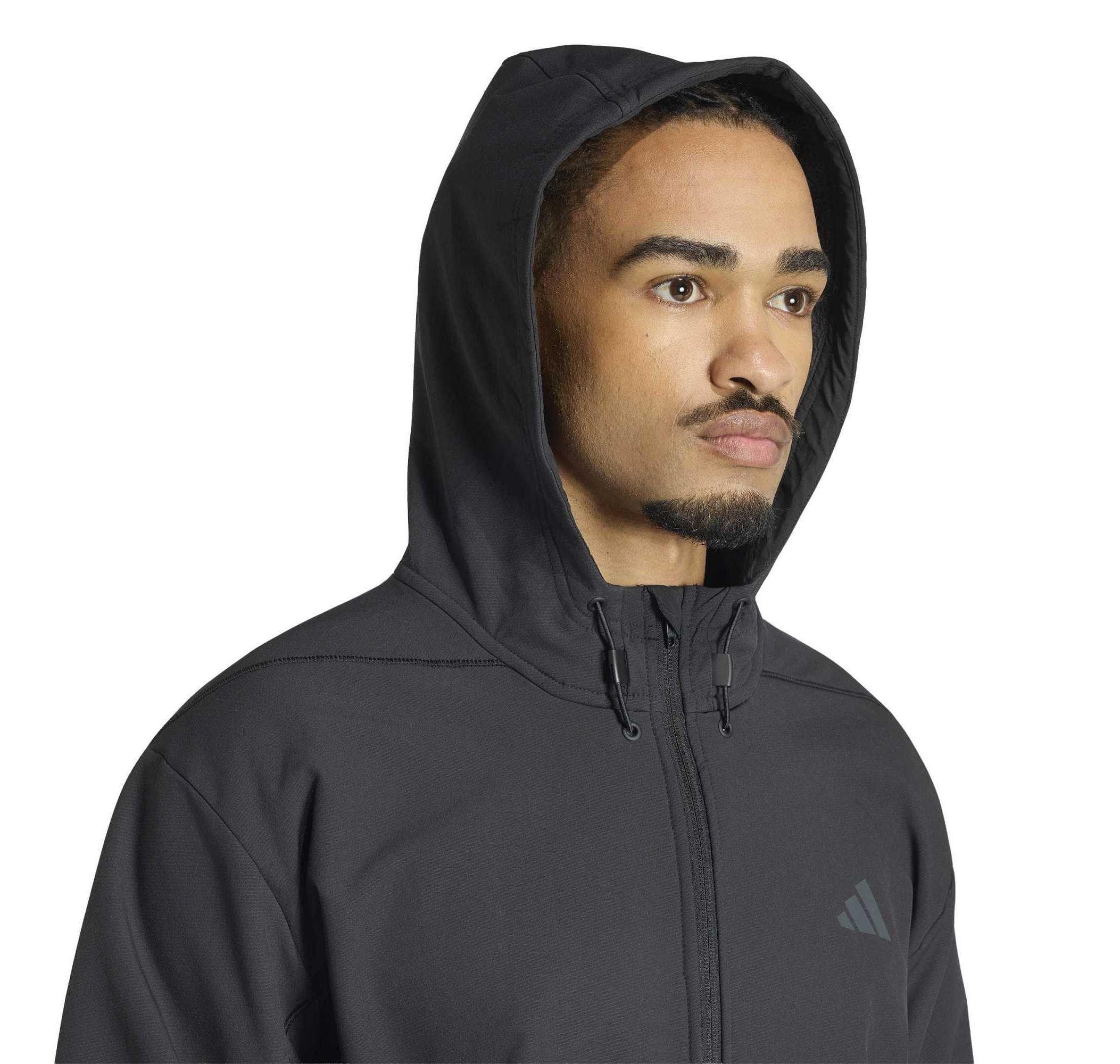 adidas adidas D4T Cw Full-Zıp Erkek Ceket Siyah - 3