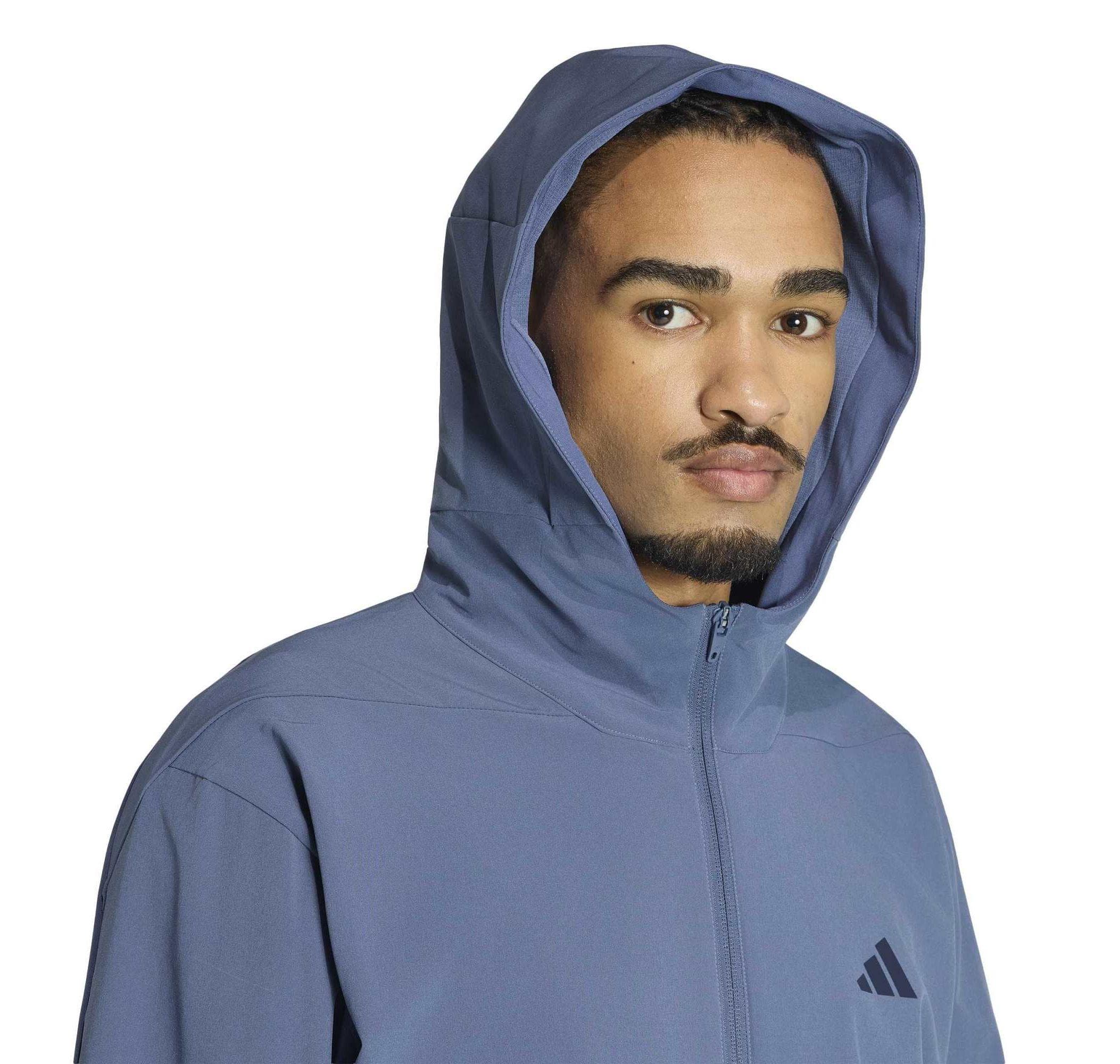 adidas adidas D4T Hybrıd Fz H Erkek Ceket Mavi - 5
