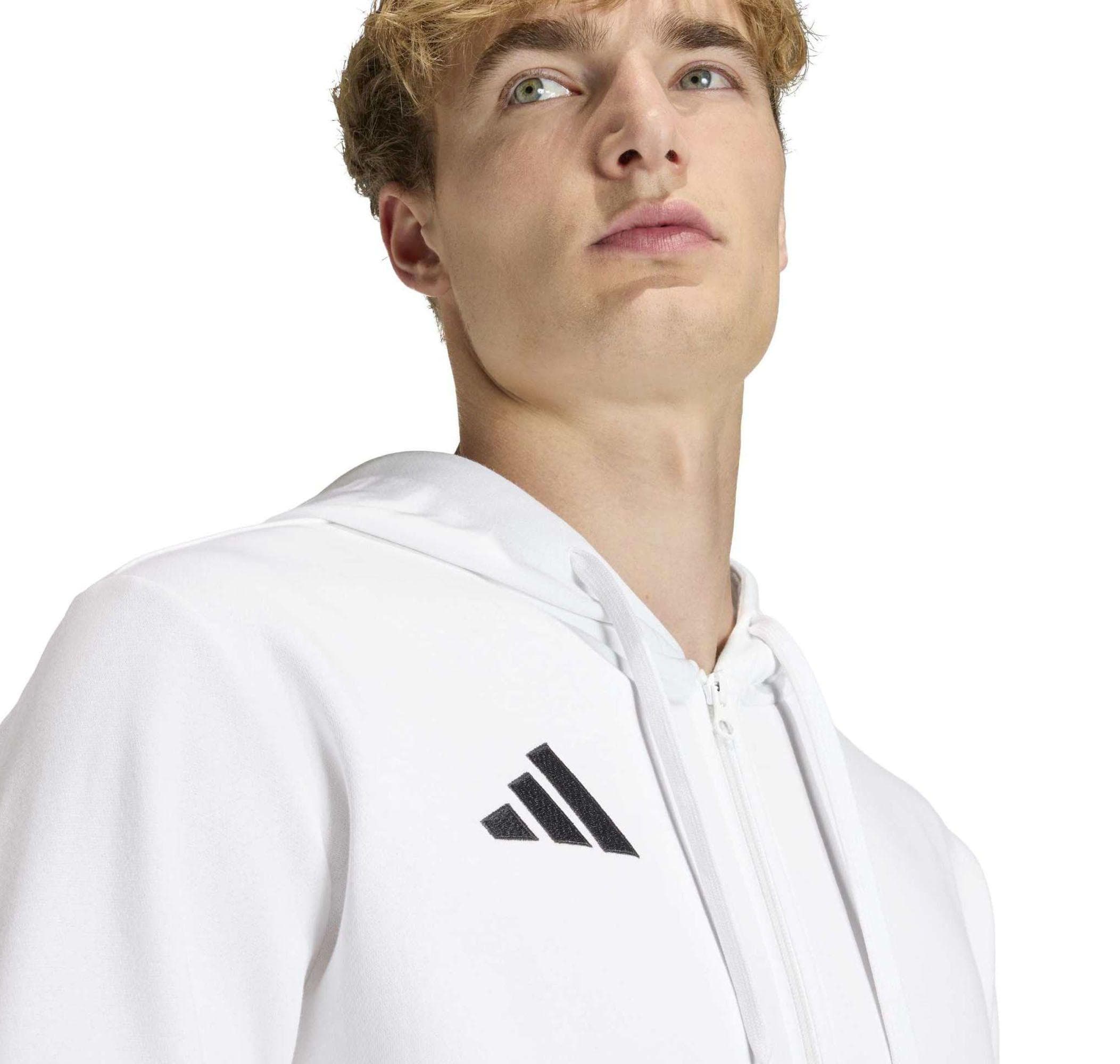 adidas adidas Ent26 Fz Hood Erkek Sweatshirt Beyaz - 4