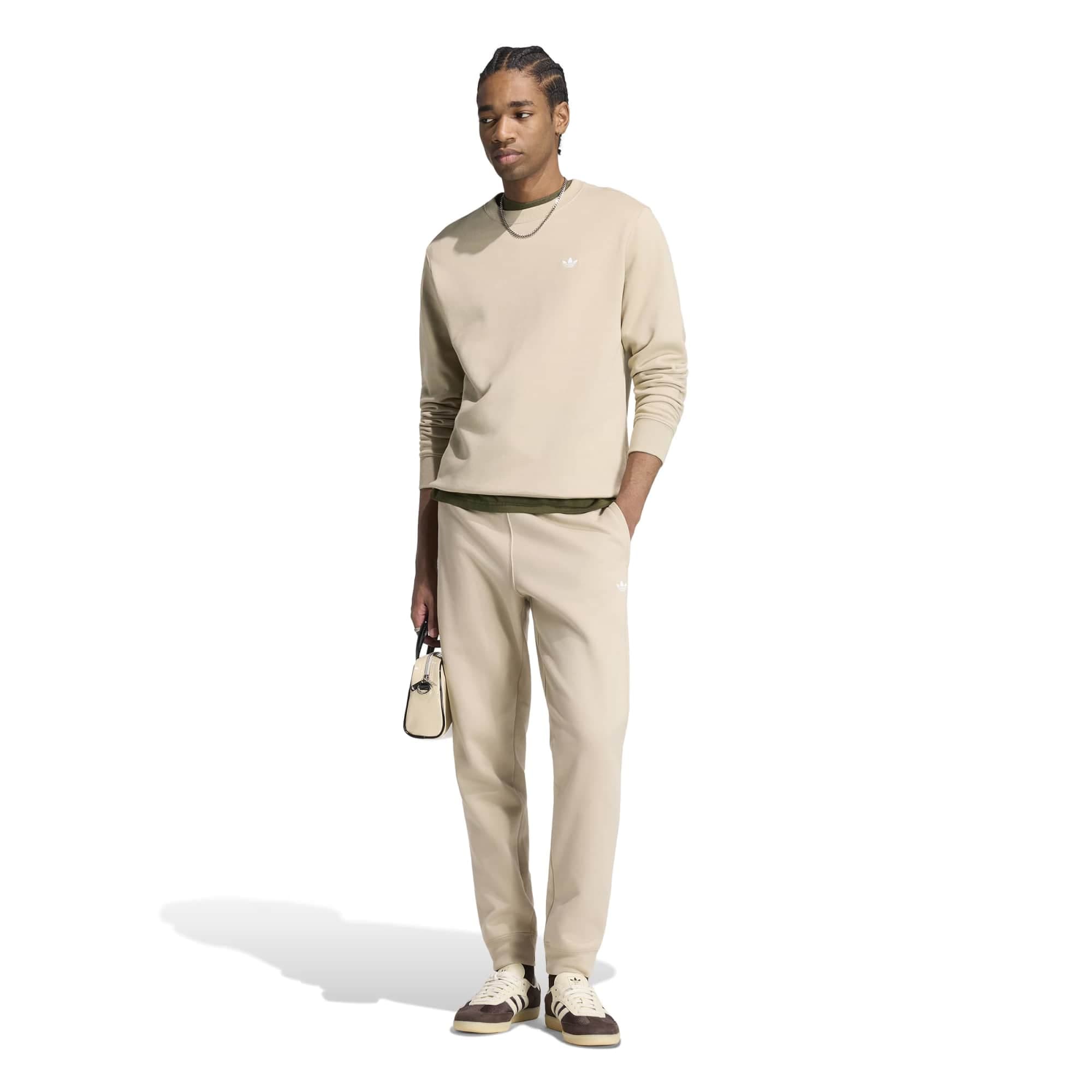 adidas adidas Ess Crew Ft Erkek Sweatshirt Bej - 3
