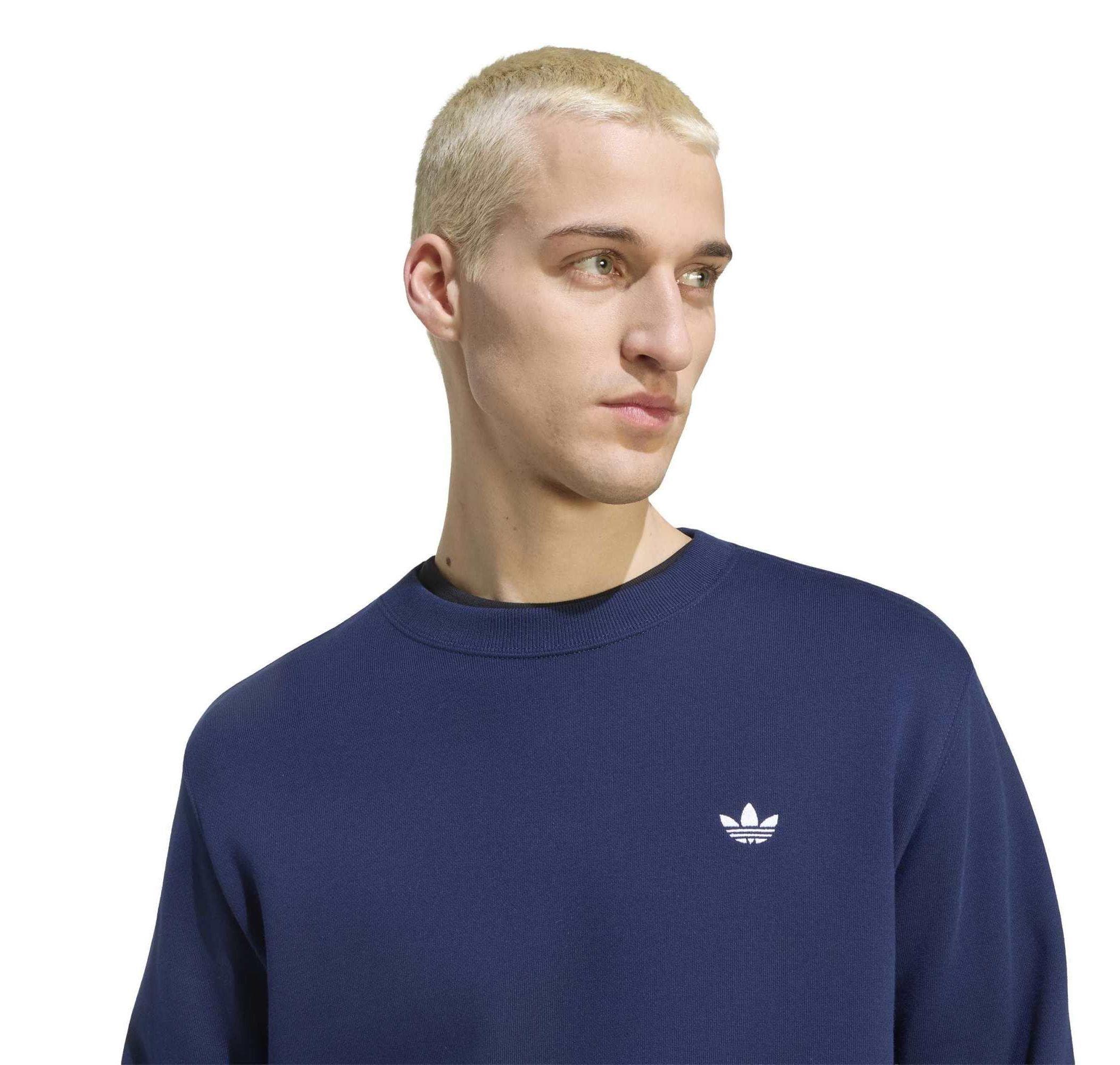adidas adidas Ess Crew Ft Erkek Sweatshirt Mavi - 3