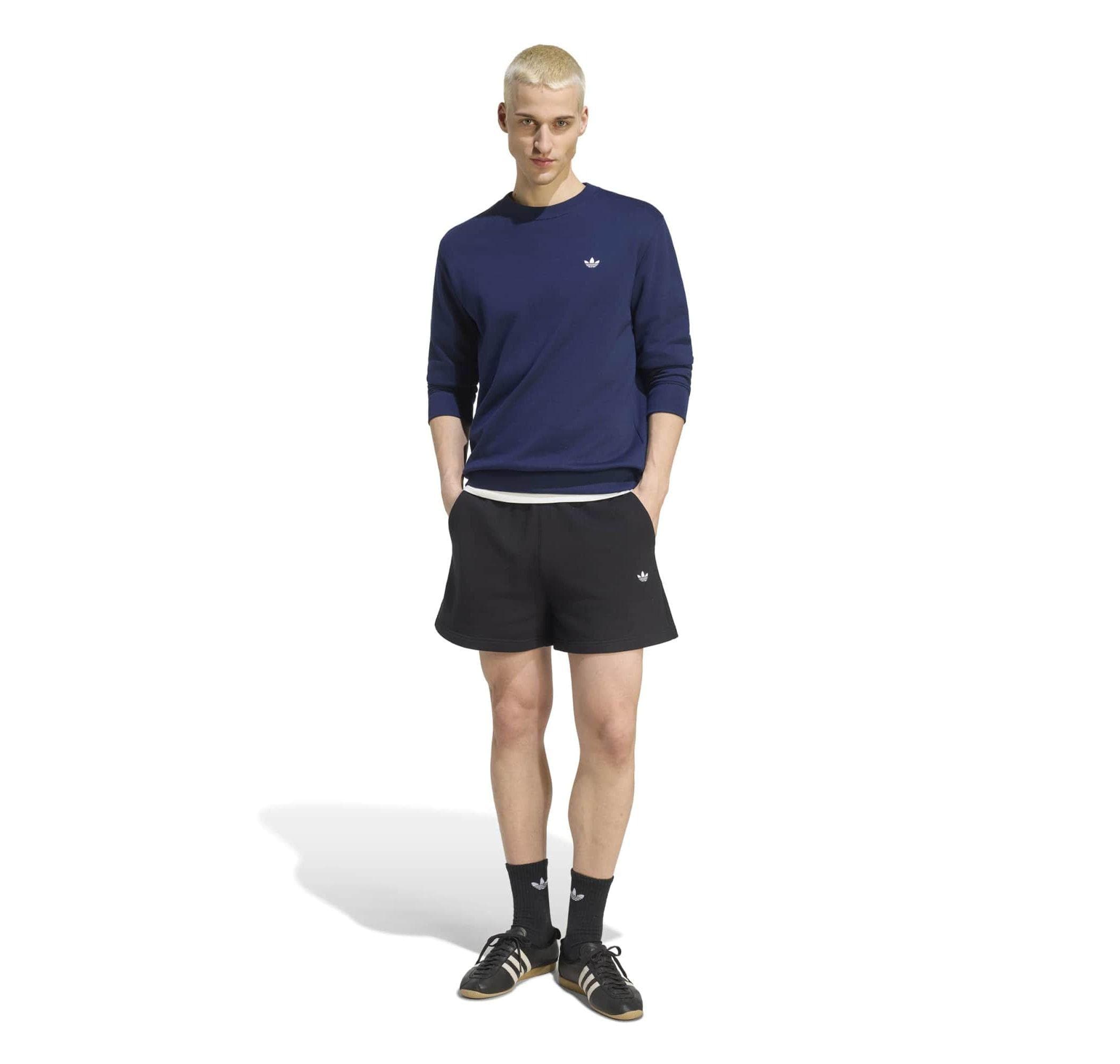 adidas adidas Ess Crew Ft Erkek Sweatshirt Mavi - 5