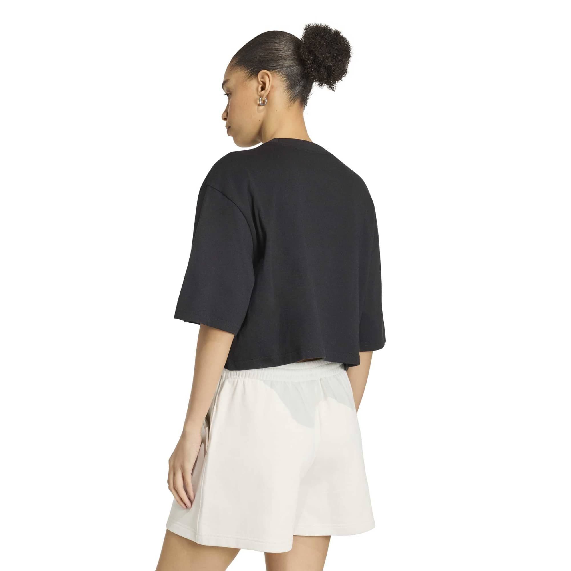 adidas adidas Ess Crop Tee Kadın T-Shirt Siyah - 2