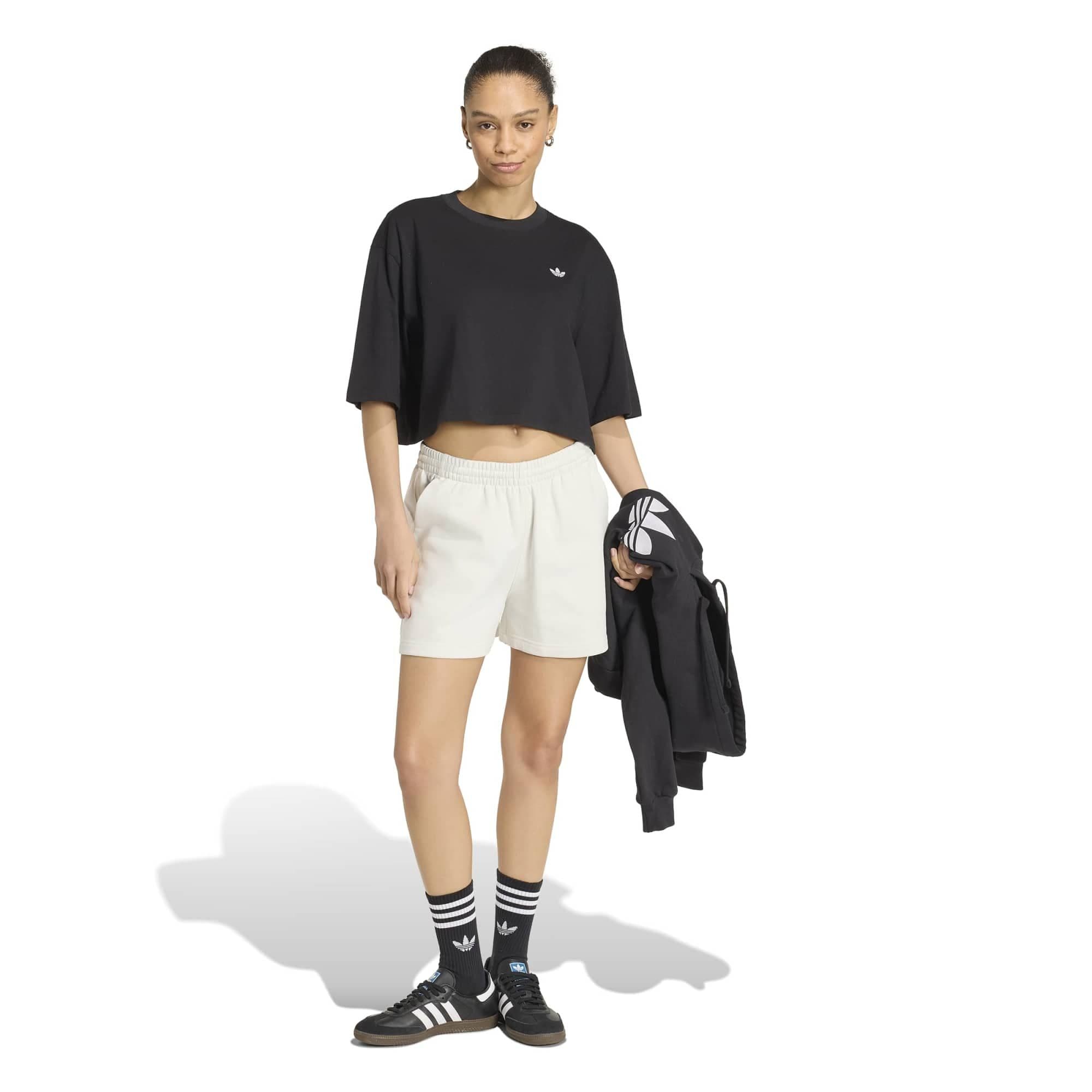 adidas adidas Ess Crop Tee Kadın T-Shirt Siyah - 5