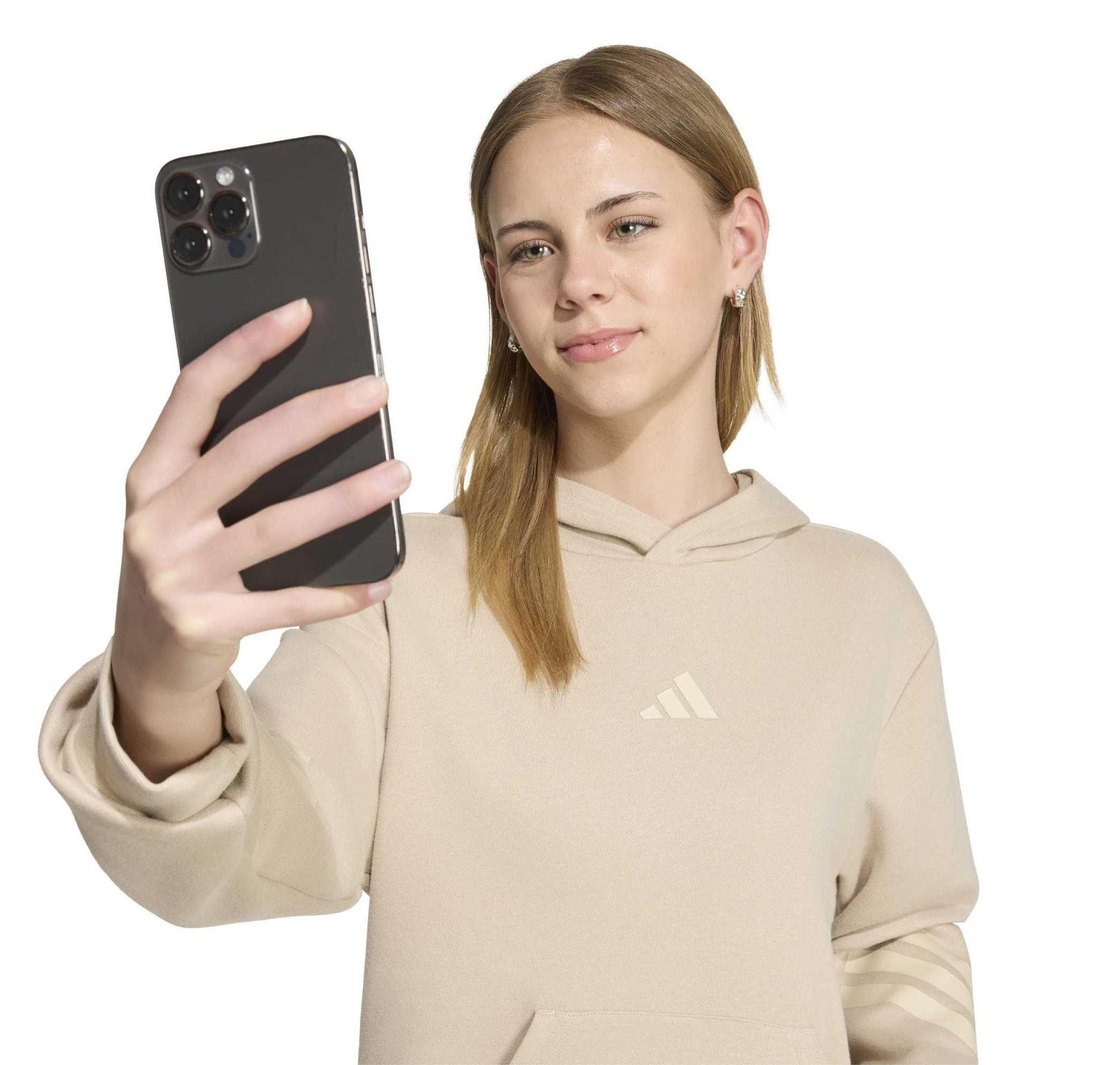 adidas adidas J Fı 3S Hd Çocuk Sweatshirt Bej - 3