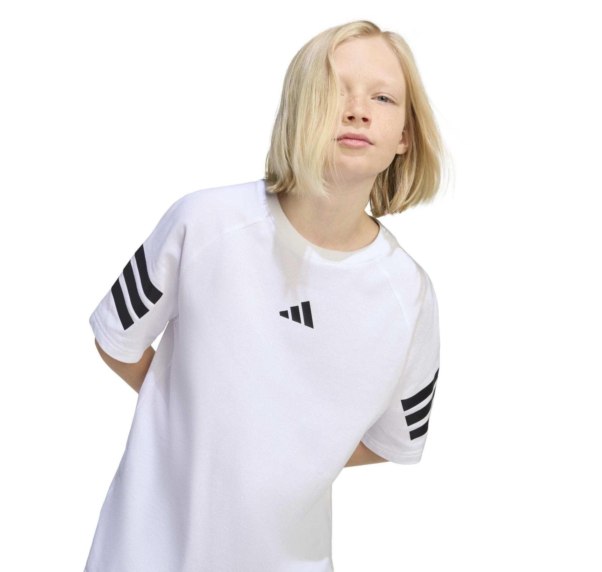 adidas adidas J Fı 3S  Tee Çocuk T-Shirt Beyaz - 3