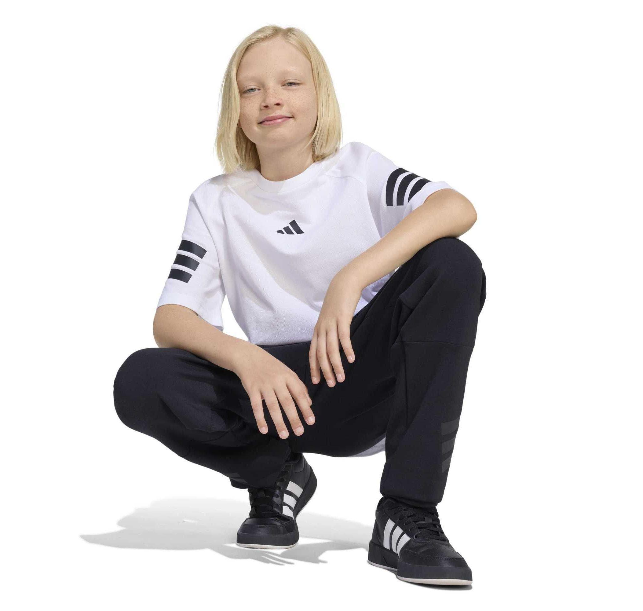 adidas adidas J Fı 3S  Tee Çocuk T-Shirt Beyaz - 5