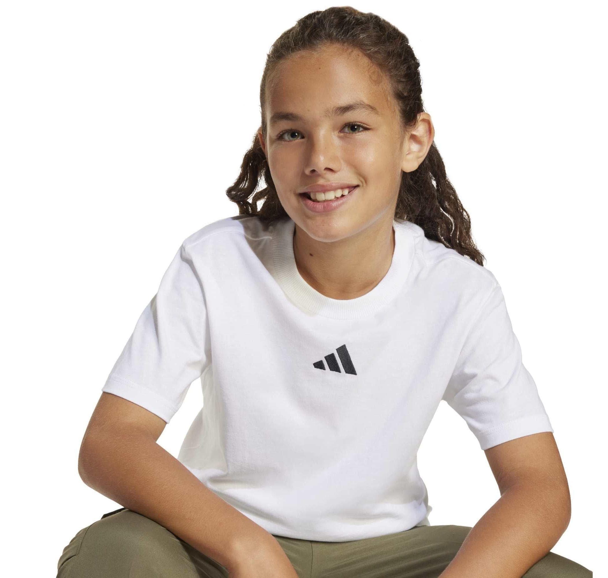 adidas adidas J Sl Tee 160 Çocuk T-Shirt Beyaz - 4