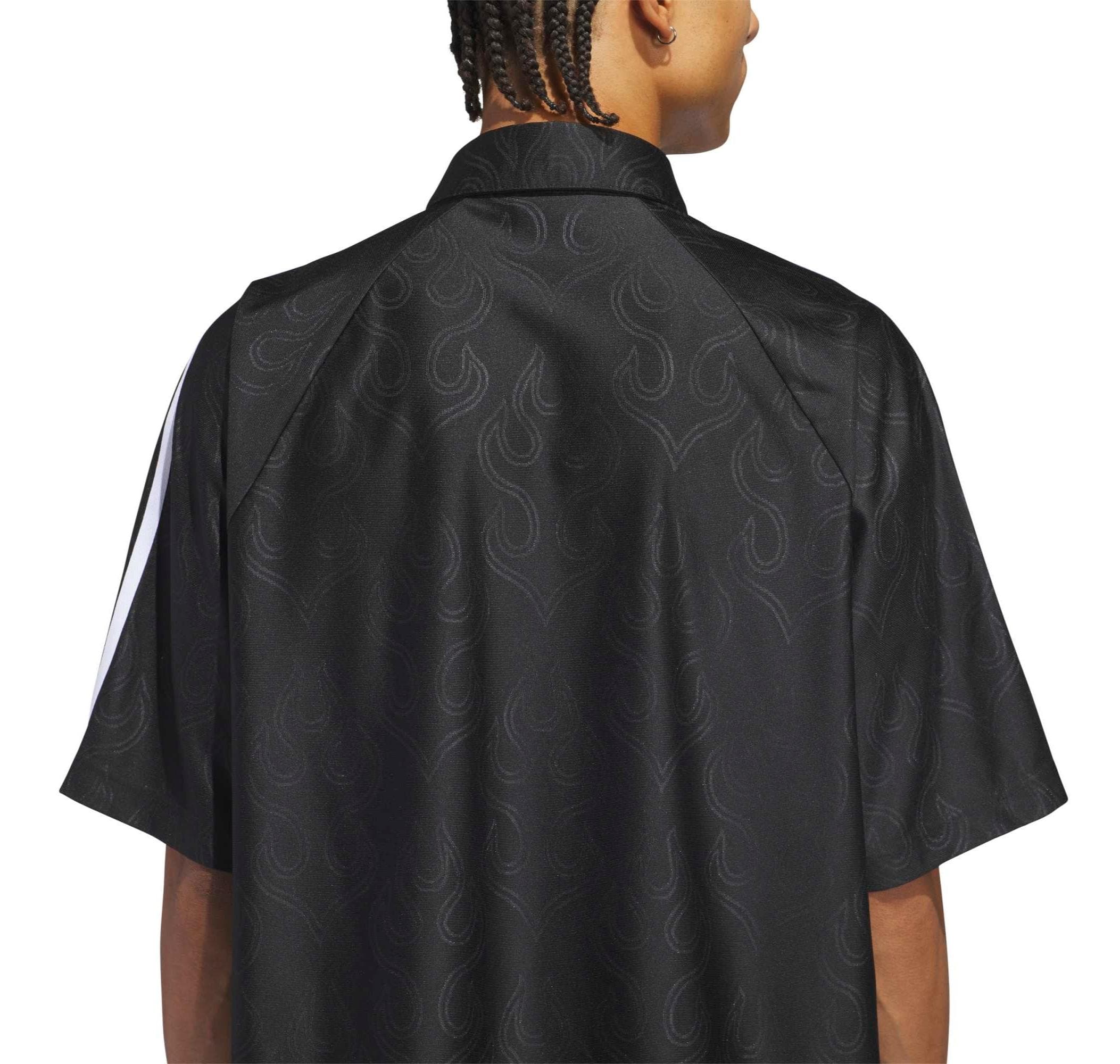 adidas adidas Jacquard Top Erkek Gömlek Siyah - 4