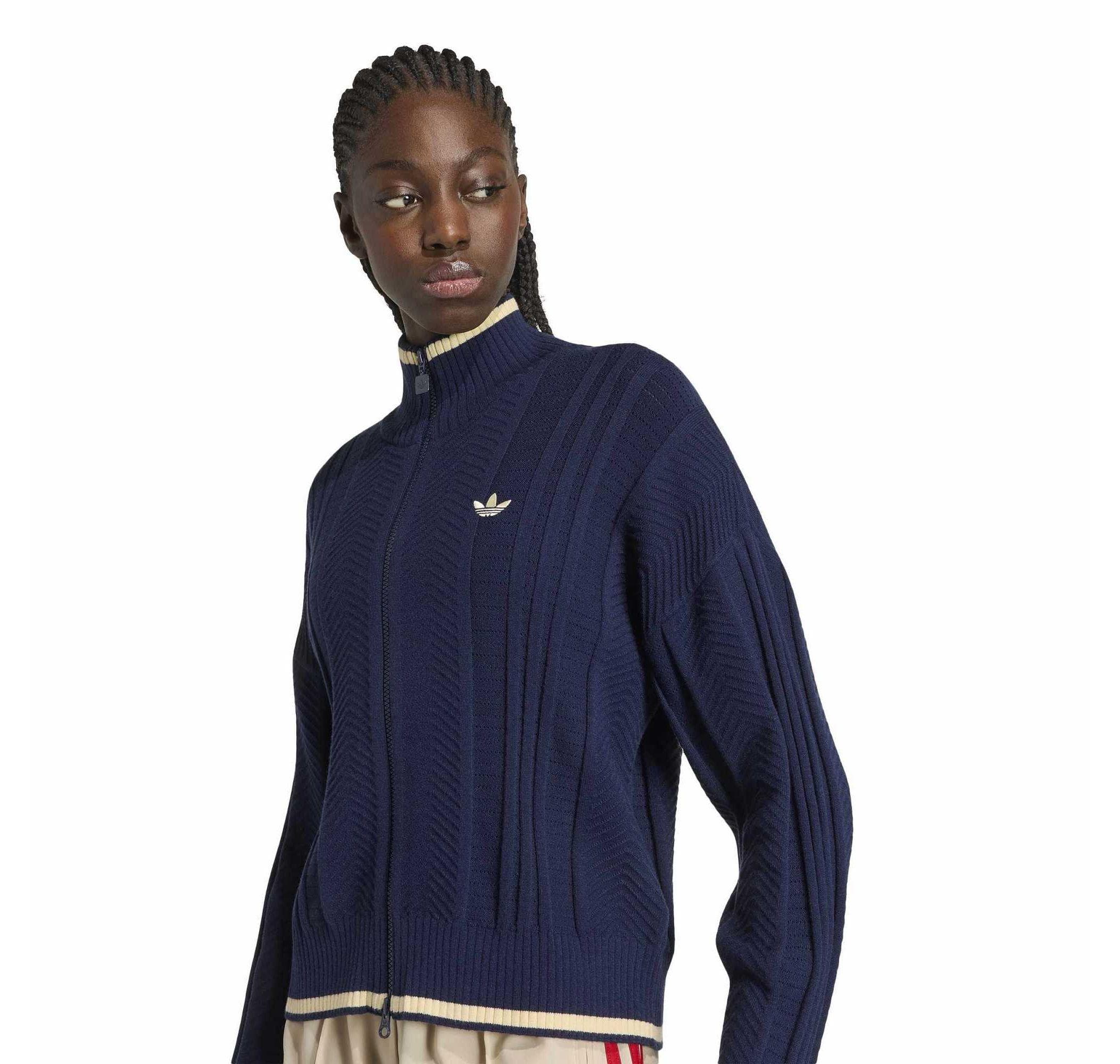 adidas adidas Knıt Fb Tt Kadın Ceket Lacivert - 3