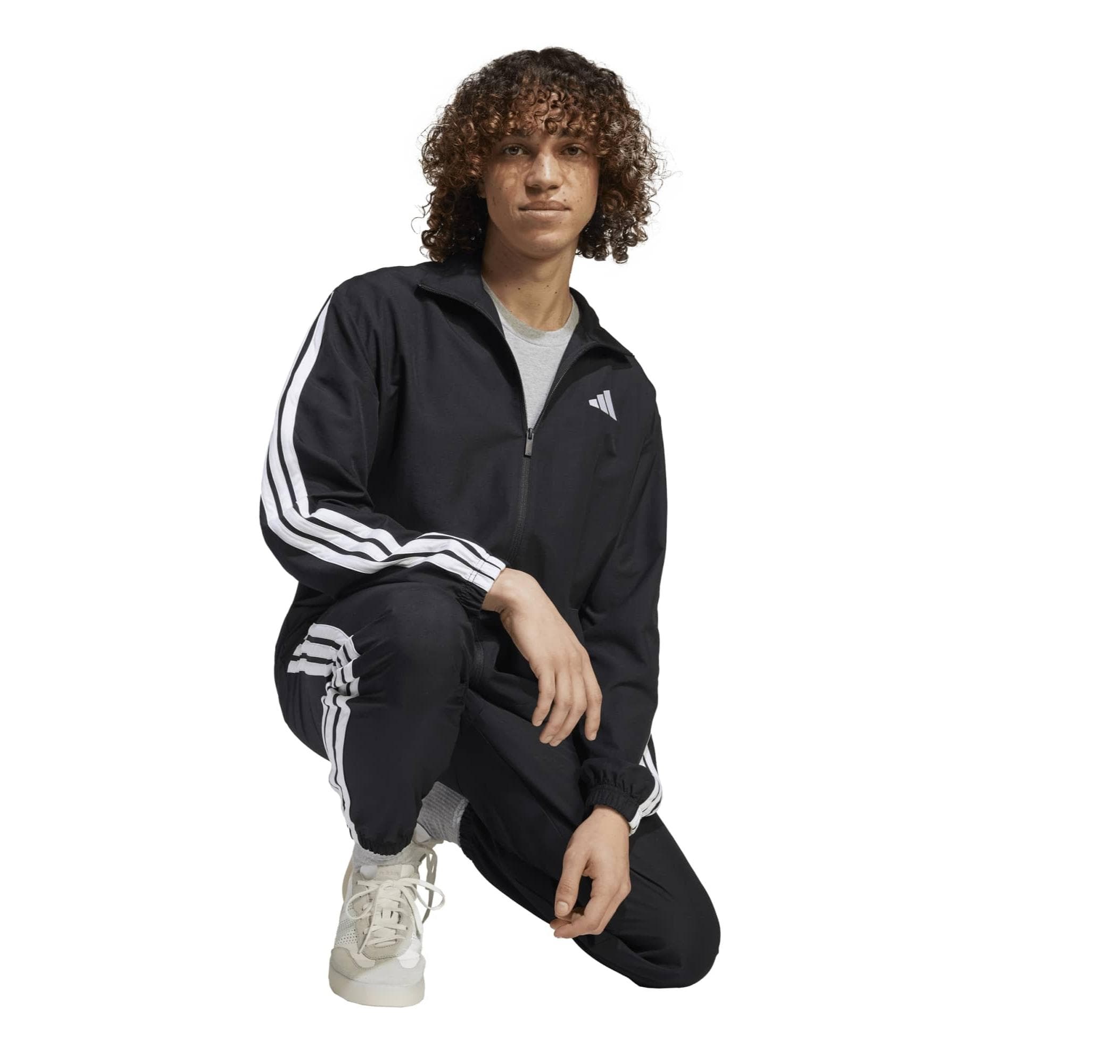 adidas adidas M 3S Wv Tt Ts Erkek Eşofman Takımı Siyah - 3