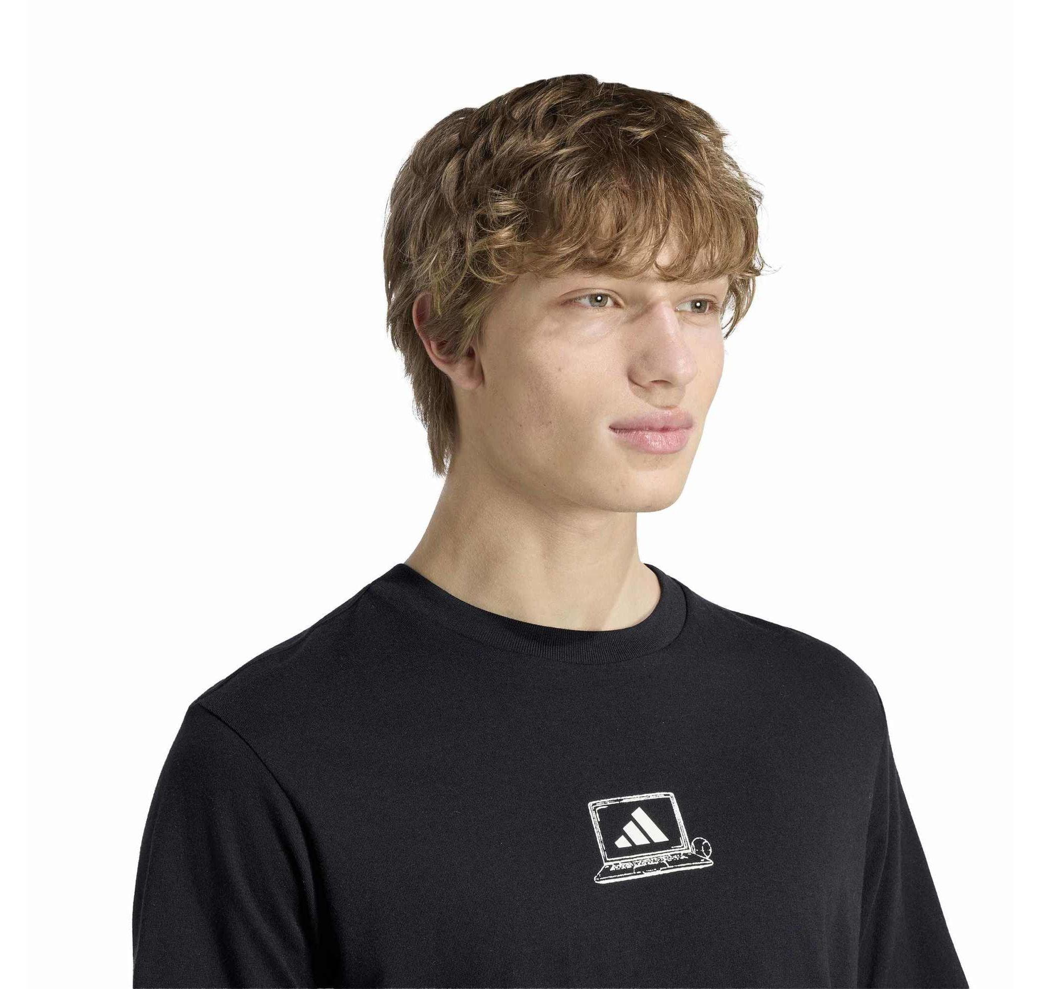 adidas adidas M Clkd I Ofc T Erkek T-Shirt Siyah - 3