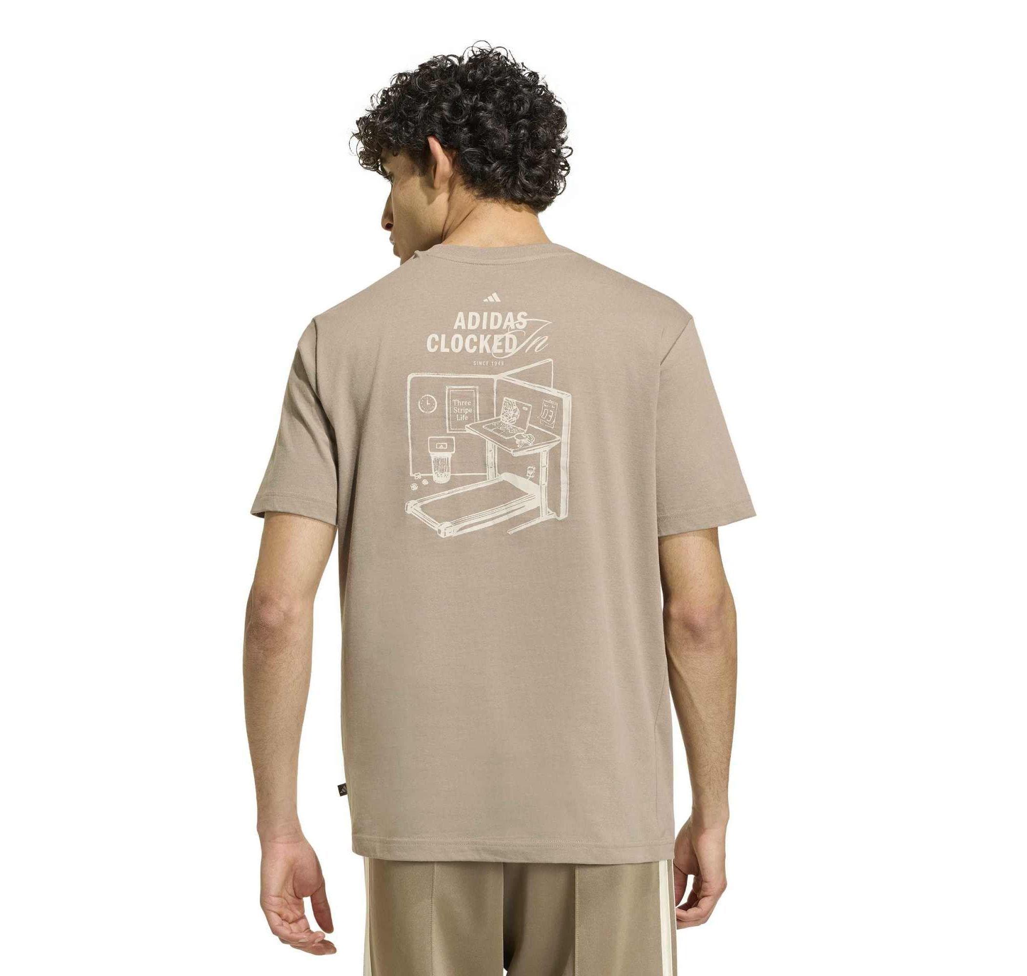 adidas adidas M Clkd I Ofc T Erkek T-Shirt Sütlü Kahve - 2