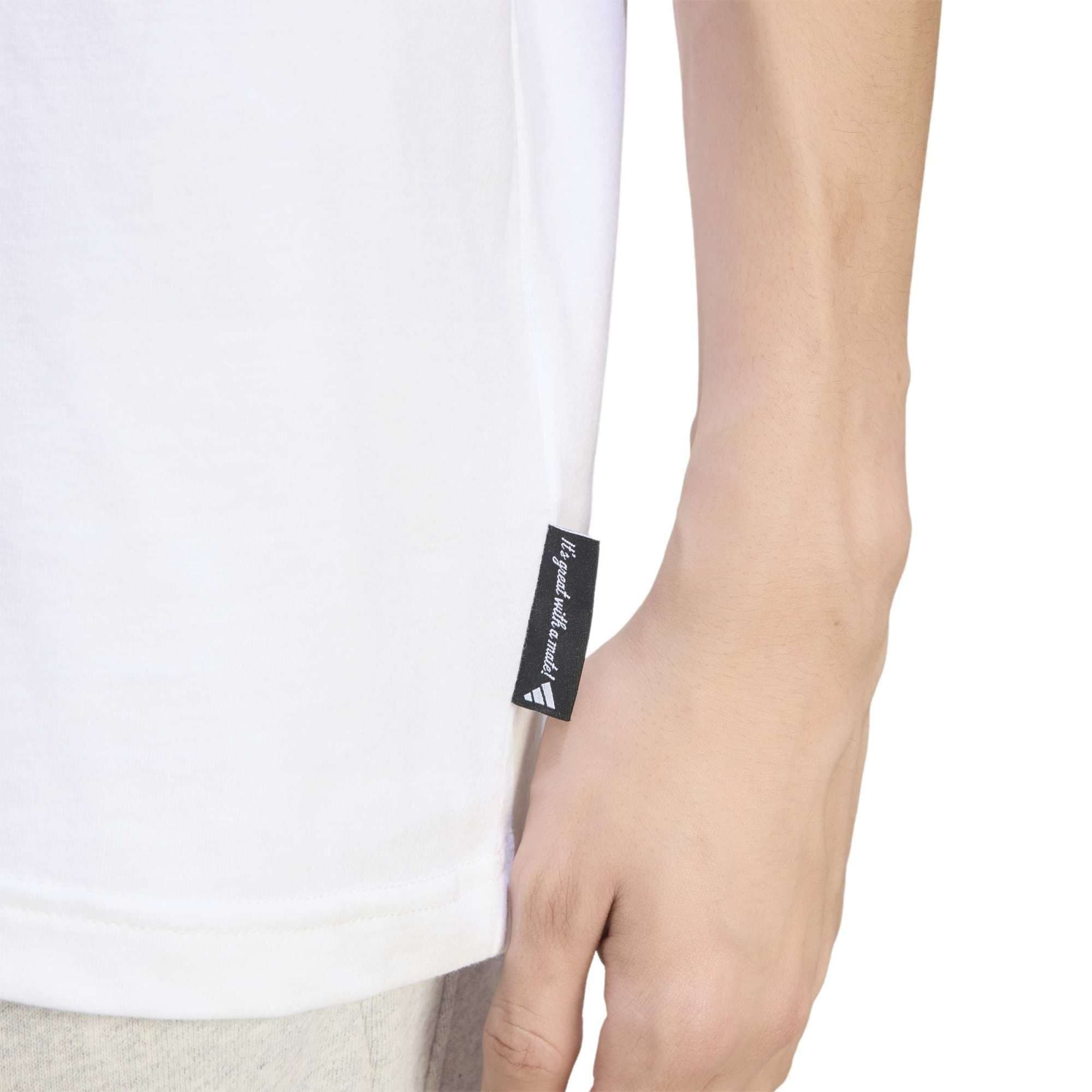 adidas adidas M Nov Card T Erkek T-Shirt Beyaz - 4