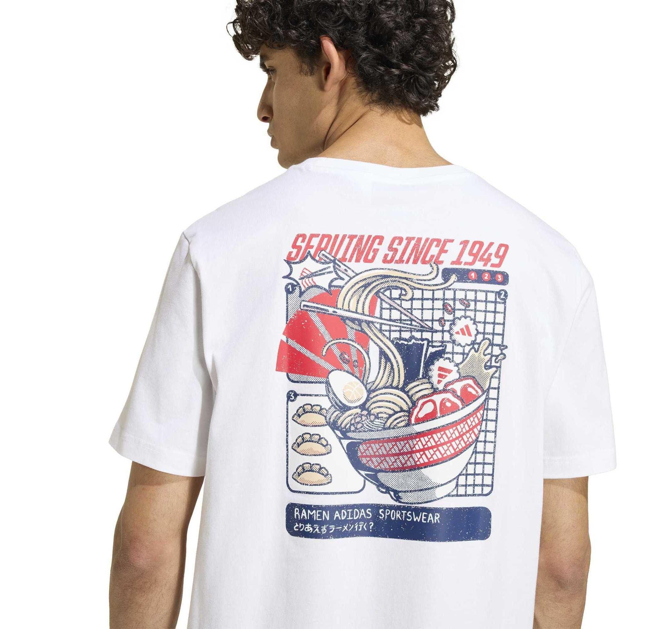 adidas adidas M Ramen T Erkek T-Shirt Beyaz - 4
