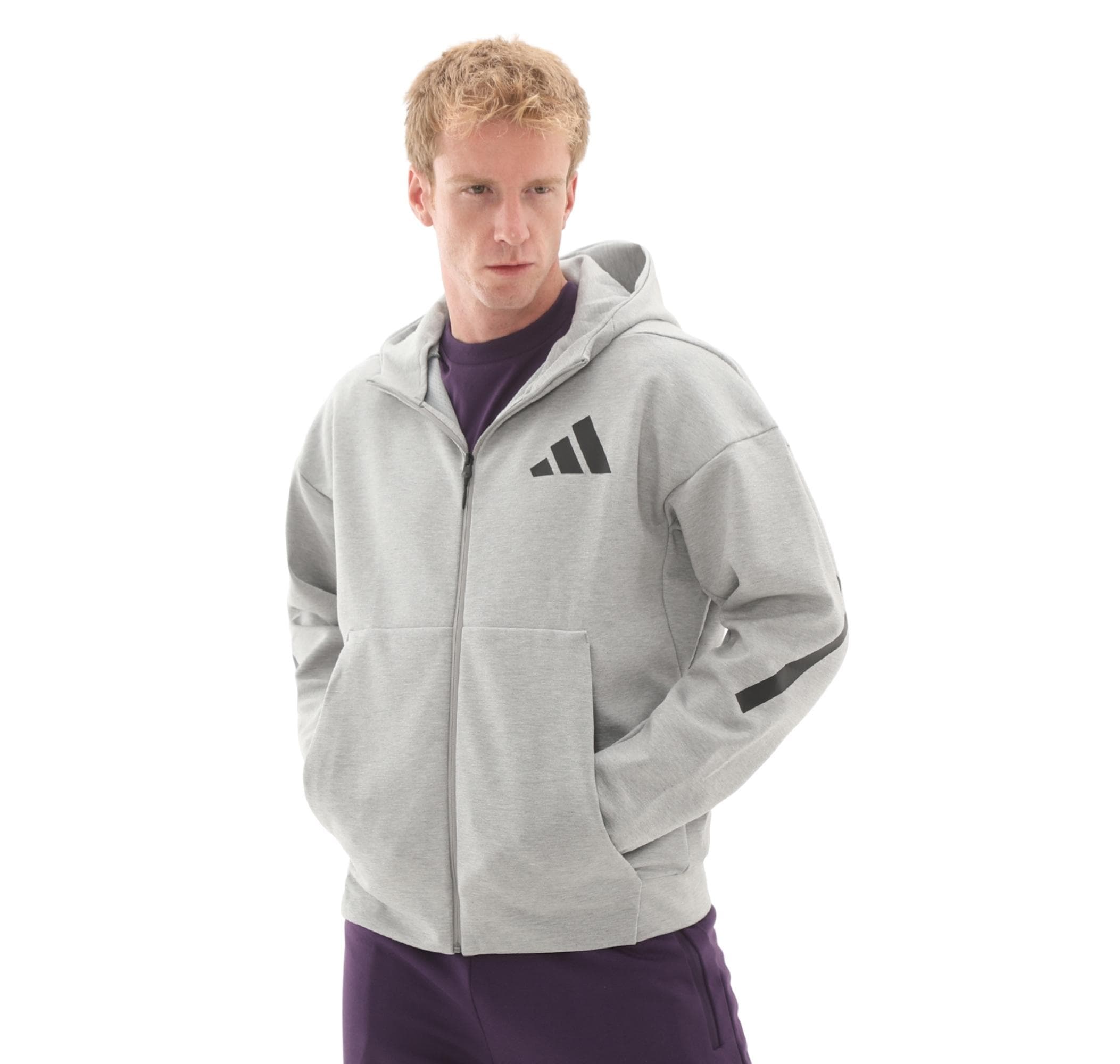 adidas adidas M Z.n.e. Fz Erkek Ceket Gri - 3