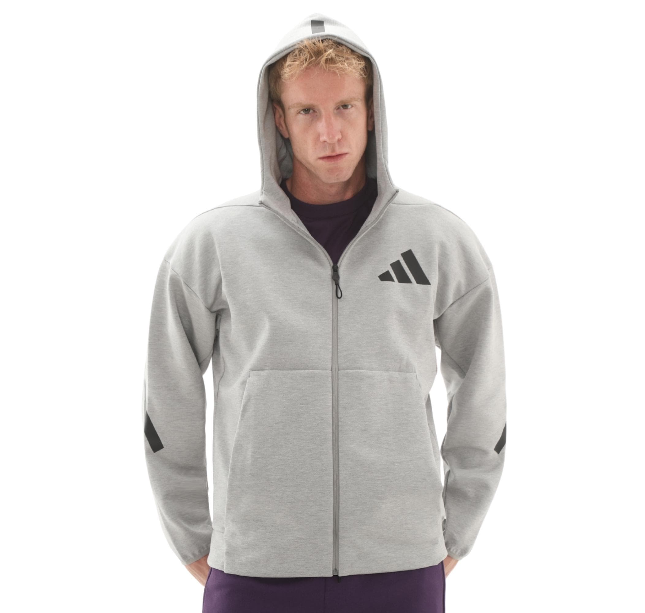 adidas adidas M Z.n.e. Fz Erkek Ceket Gri - 4