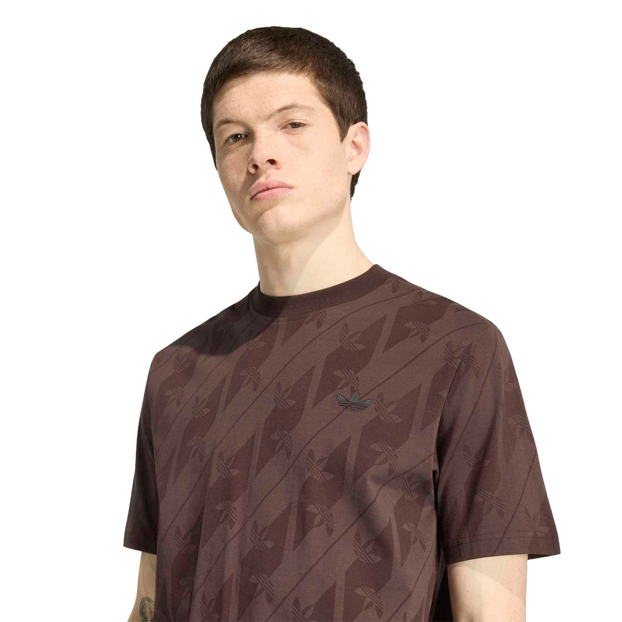 adidas adidas Monogram Aop Te Erkek T-Shirt Kahve - 2