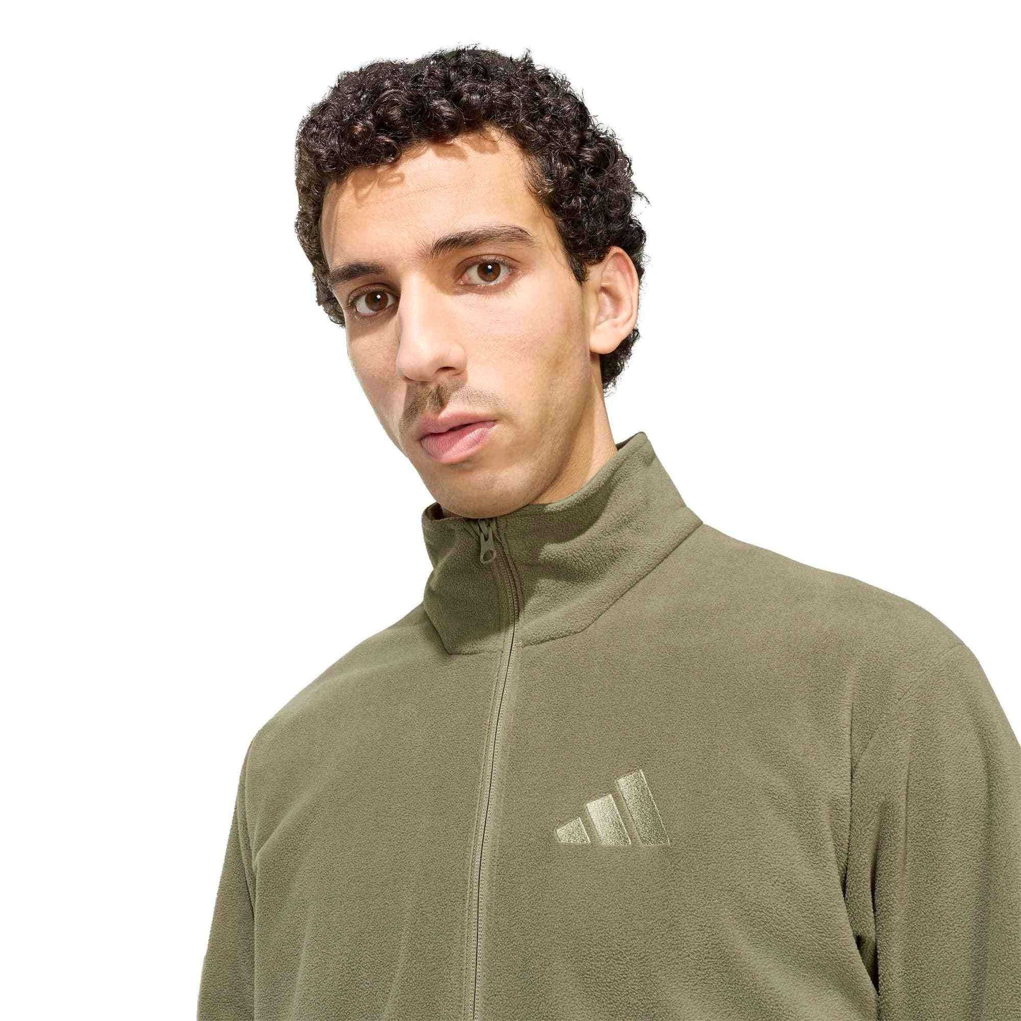 adidas adidas Mt Ess Fz Fl Erkek Ceket Yeşil - 4