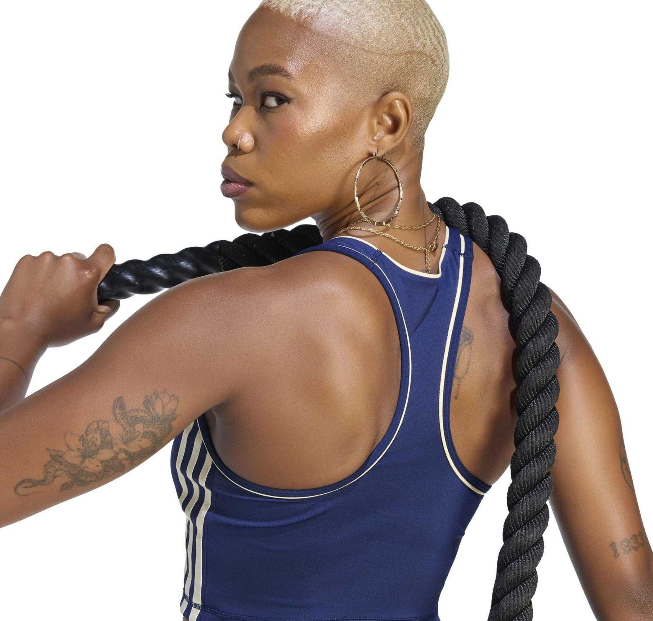 adidas adidas Og Sp Tank Kadın Büstiyer Mavi - 4