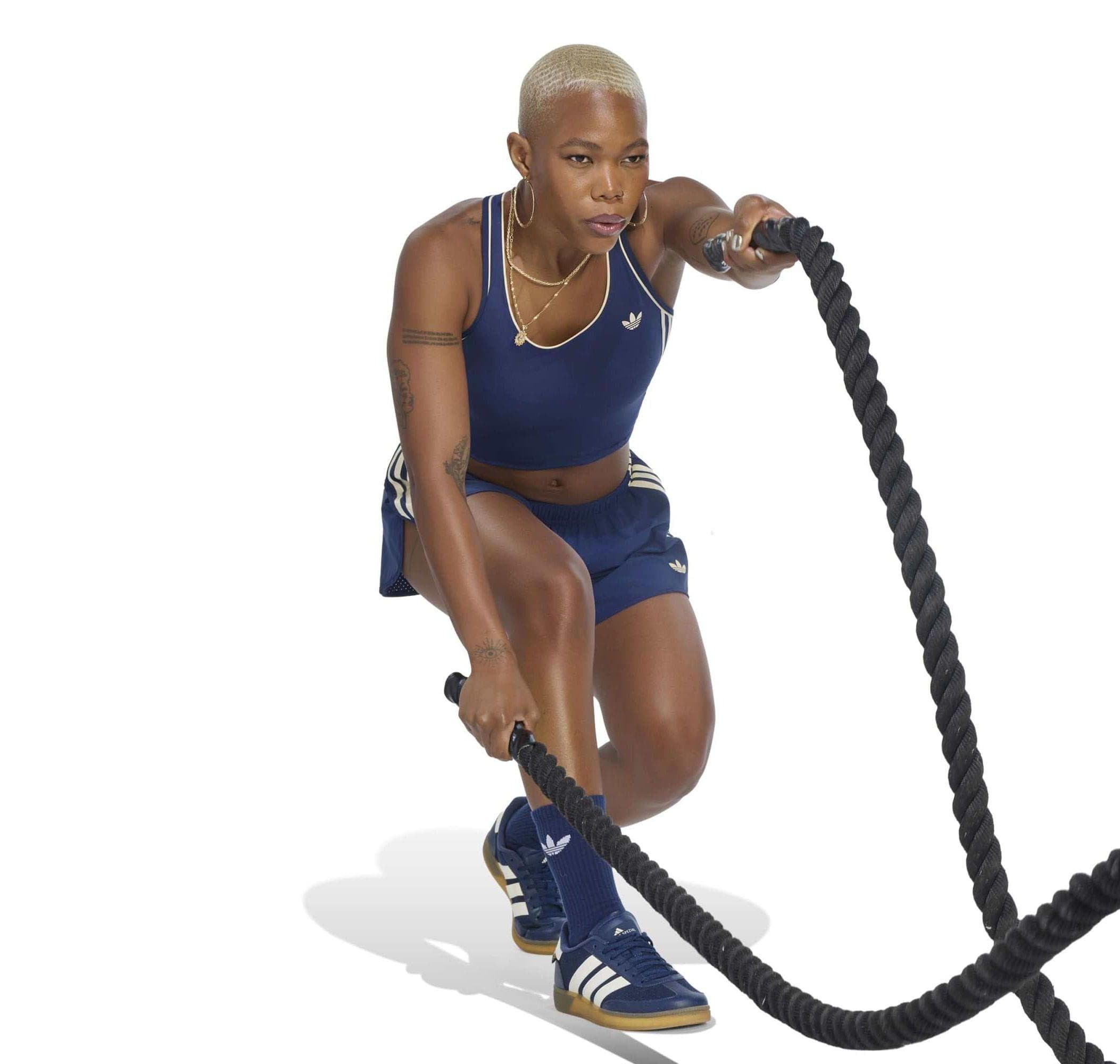 adidas adidas Og Sp Tank Kadın Büstiyer Mavi - 5