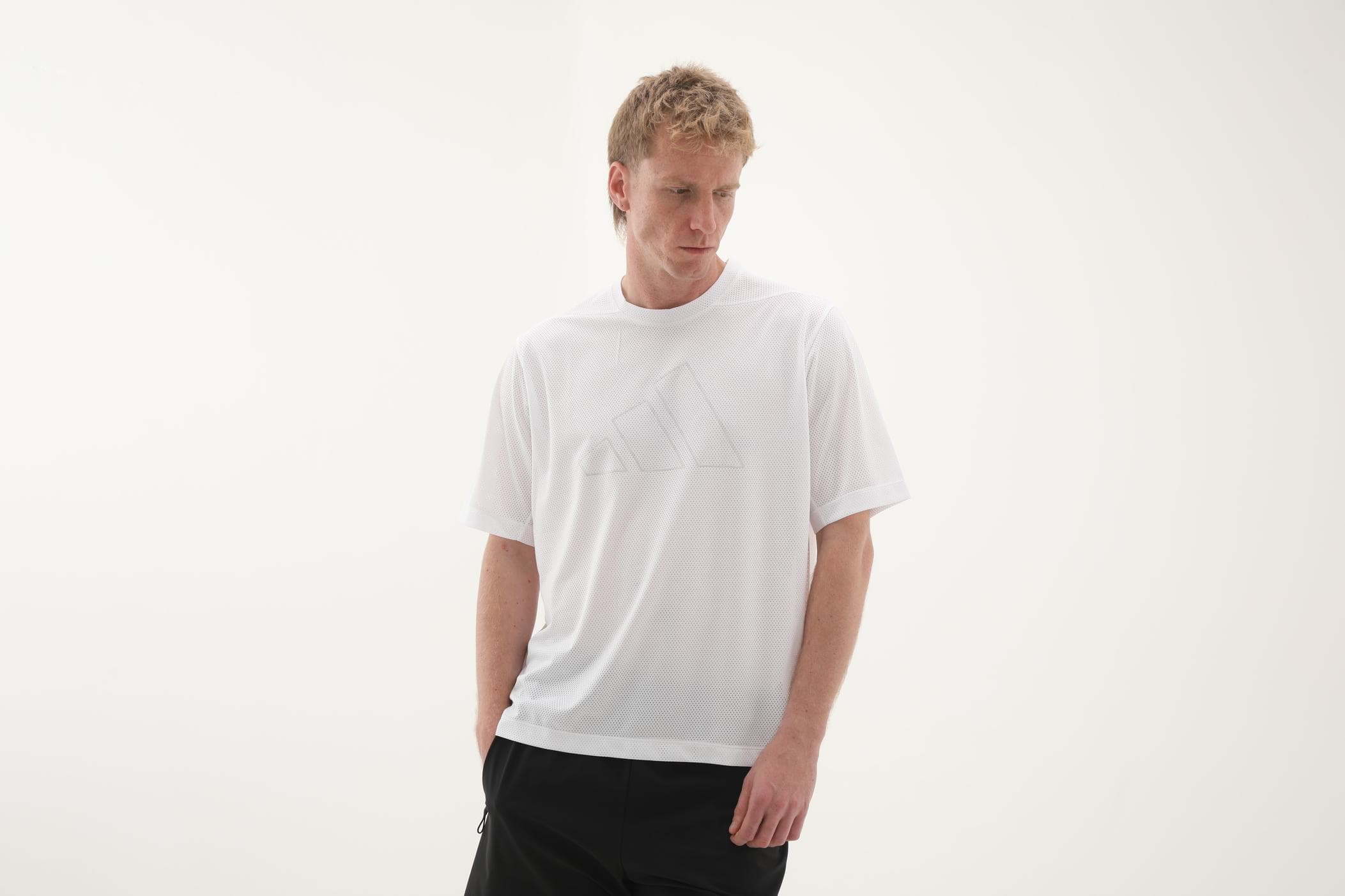 adidas adidas Pl Es Mesh T Erkek T-Shirt Beyaz - 9