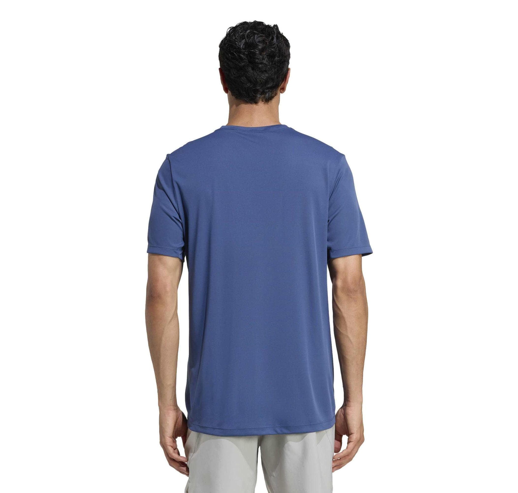 adidas adidas Run Ess Tee M Erkek T-Shirt Mavi - 2