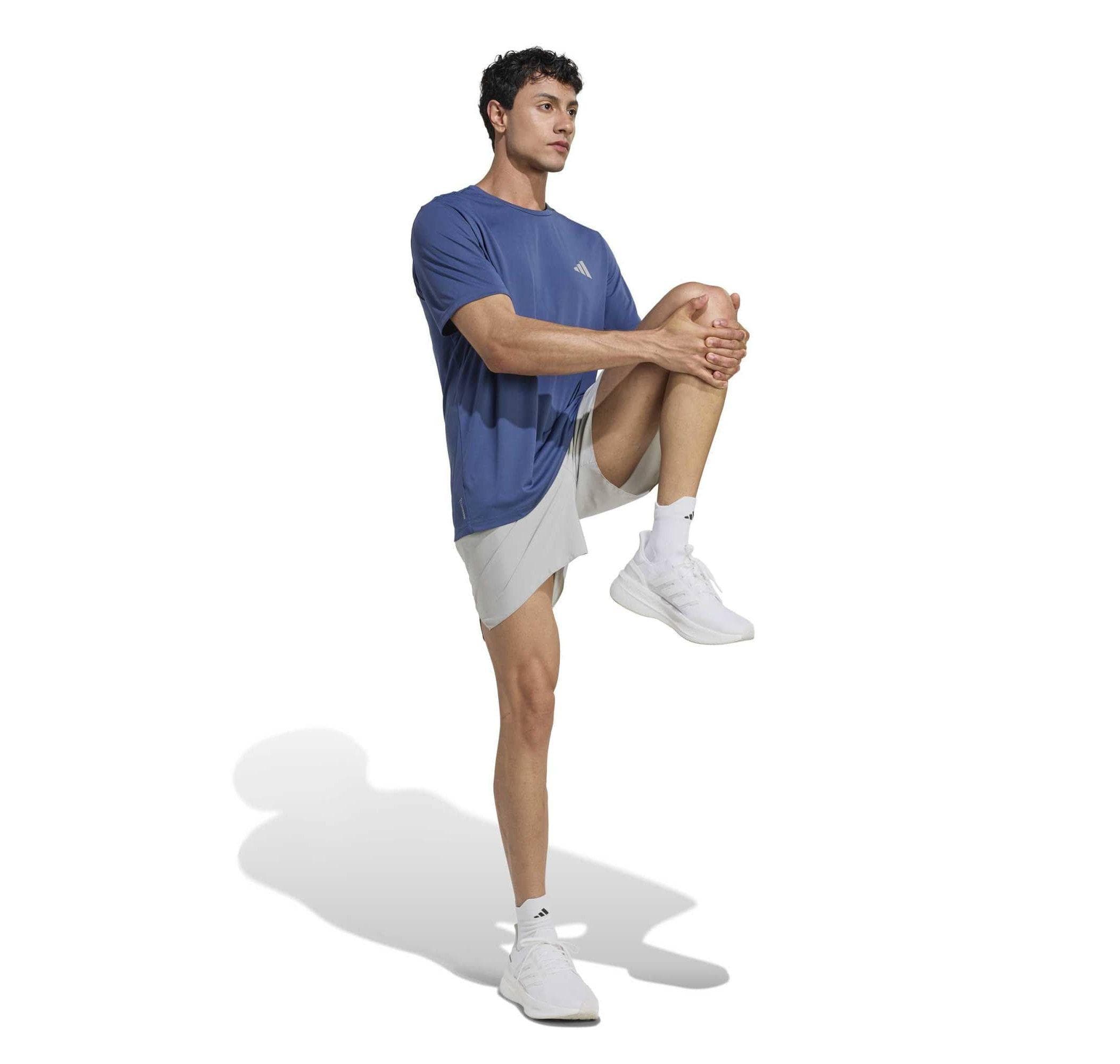 adidas adidas Run Ess Tee M Erkek T-Shirt Mavi - 3