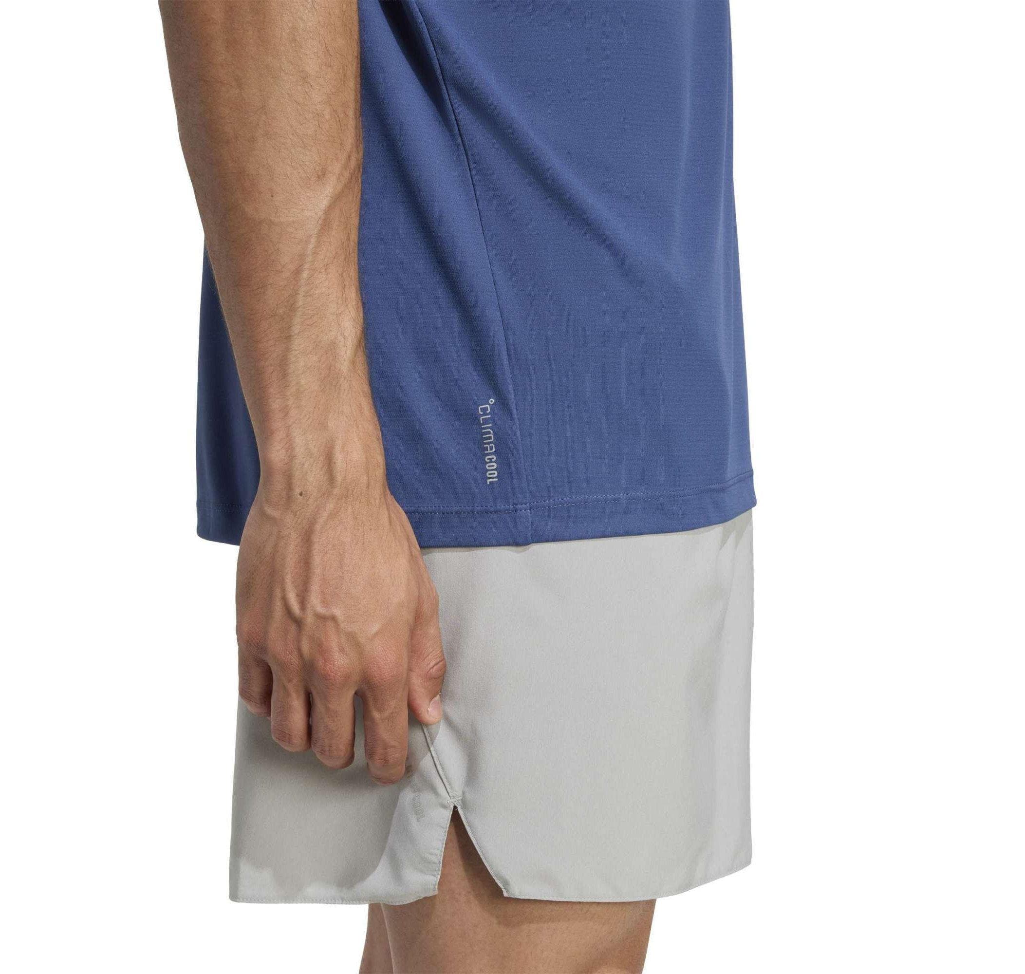 adidas adidas Run Ess Tee M Erkek T-Shirt Mavi - 5