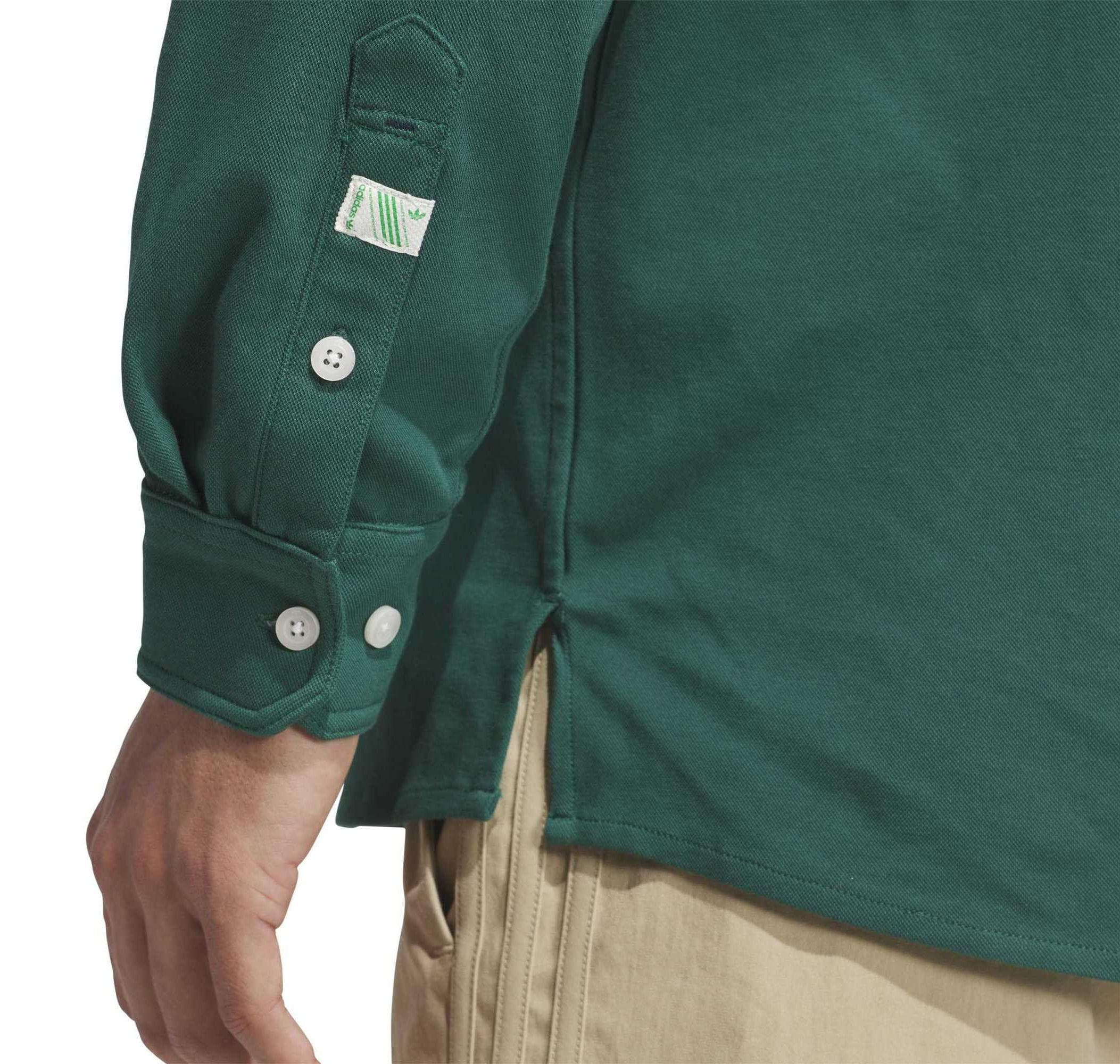 adidas adidas S Ls Button Up Erkek Gömlek Yeşil - 4