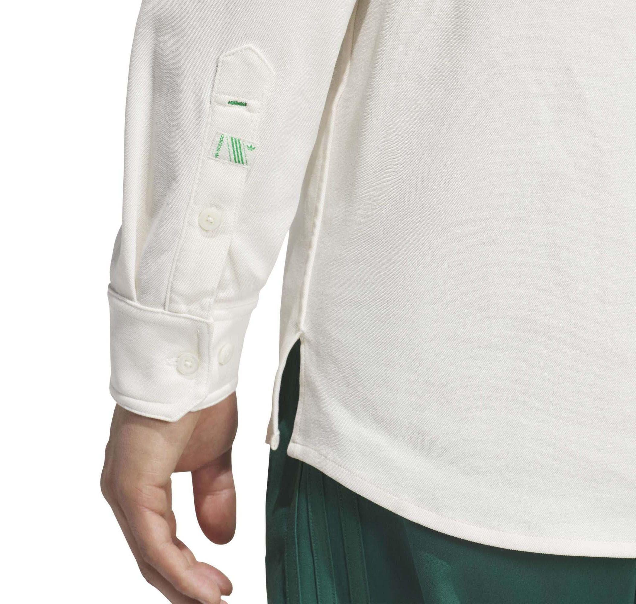 adidas adidas S Ls Button Up Erkek T-Shirt Beyaz - 3