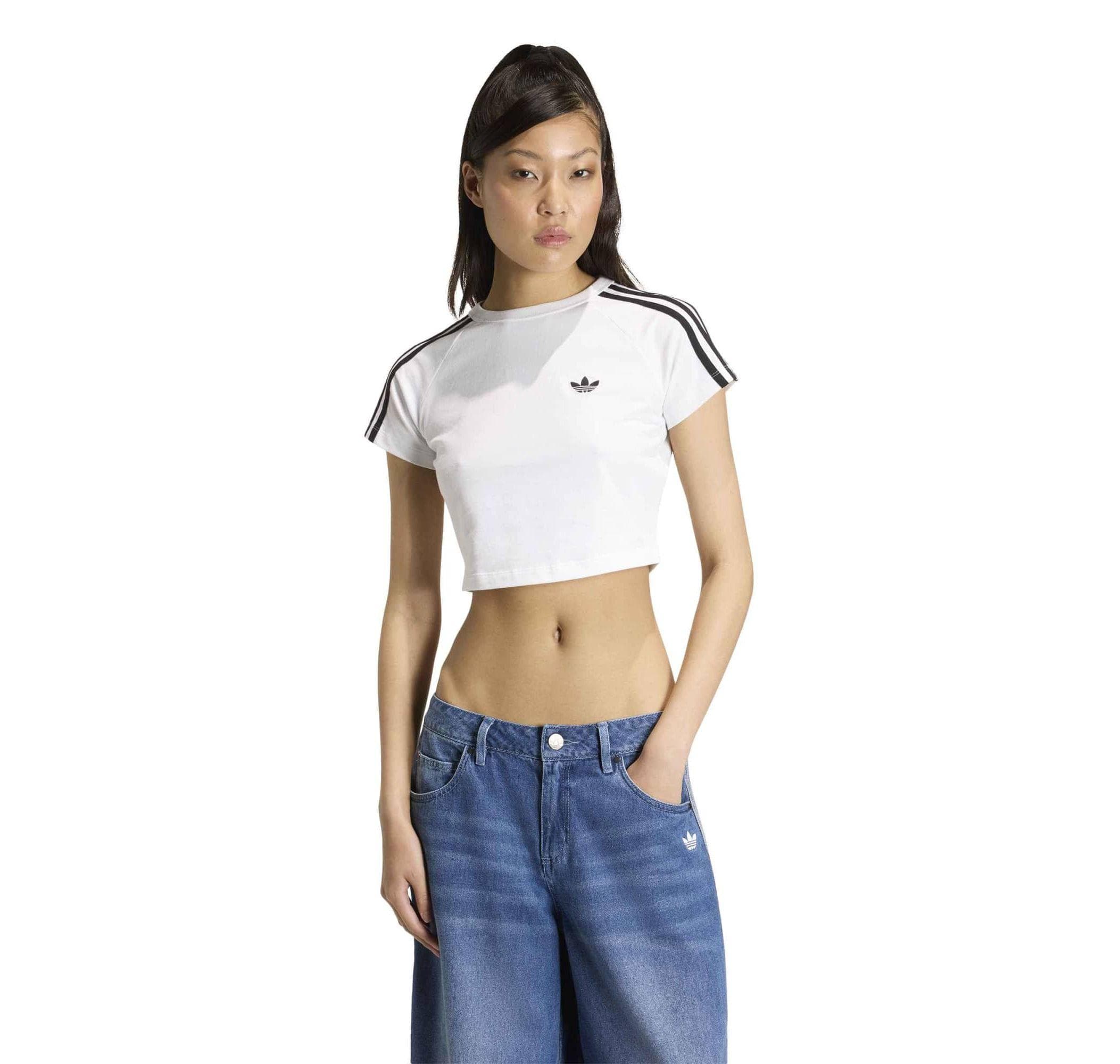 adidas adidas Sst Baby Tee Kadın T-Shirt Beyaz