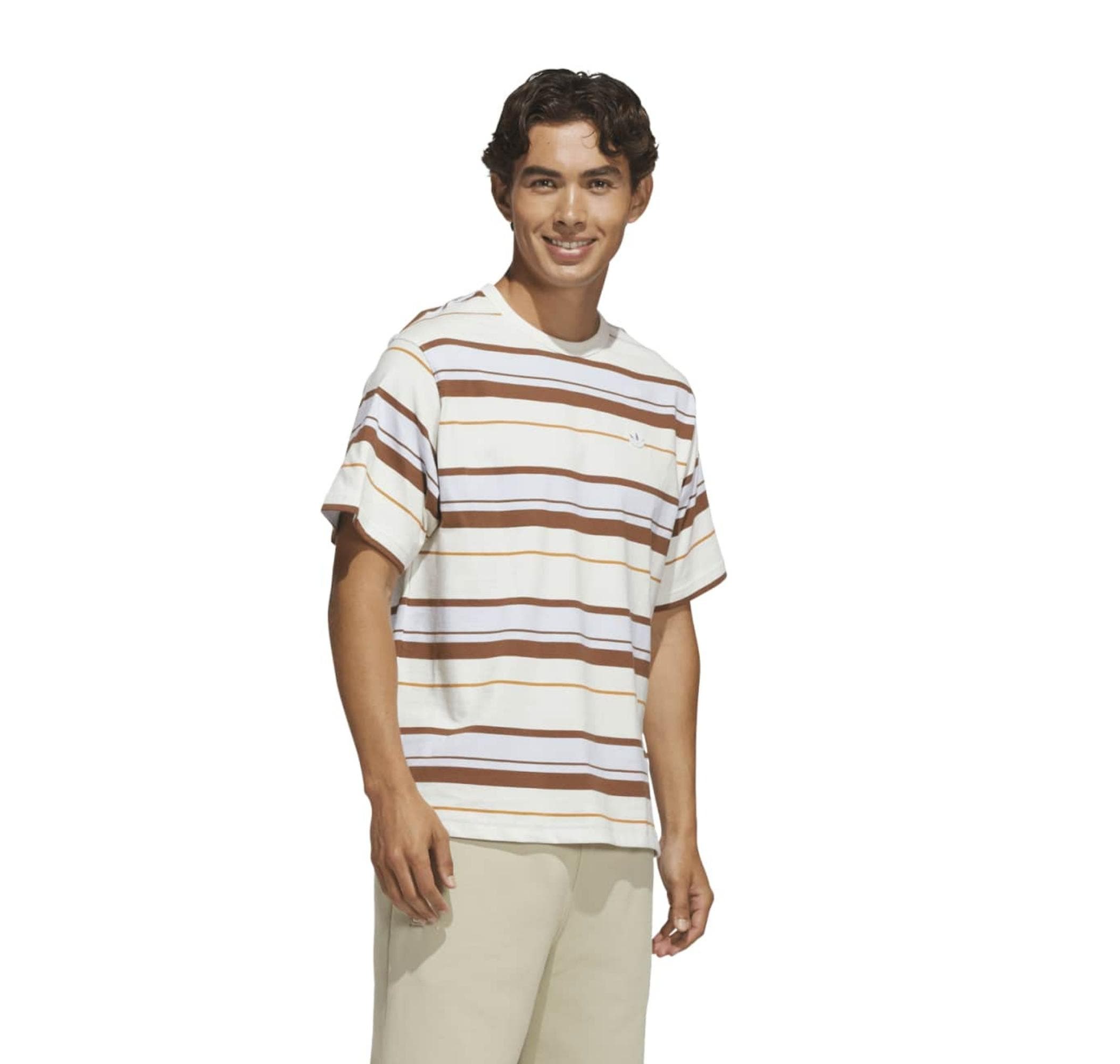 adidas adidas Strıpe Tee Erkek T-Shirt Krem - 2