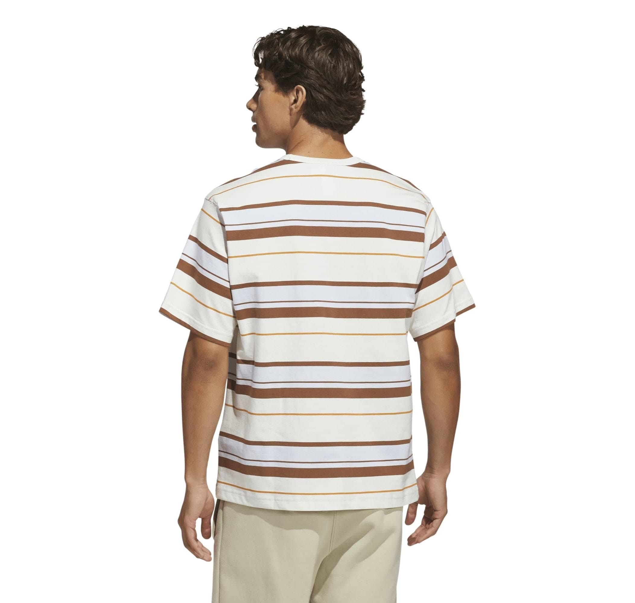 adidas adidas Strıpe Tee Erkek T-Shirt Krem - 3