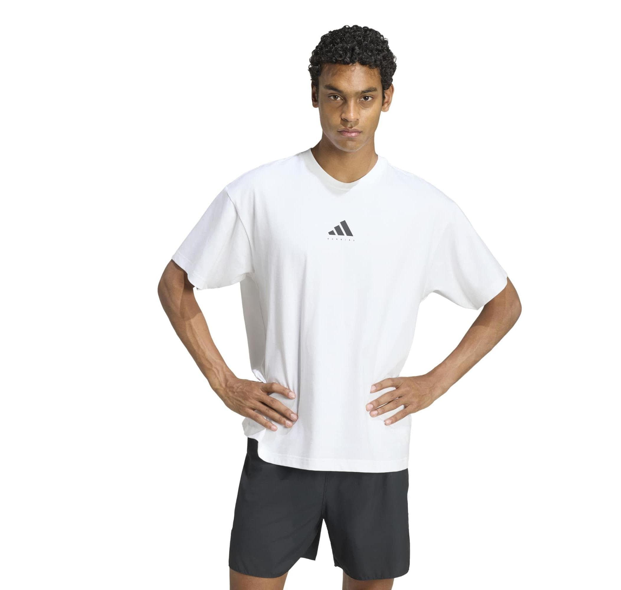 adidas adidas U Run Cat G T Erkek T-Shirt Beyaz