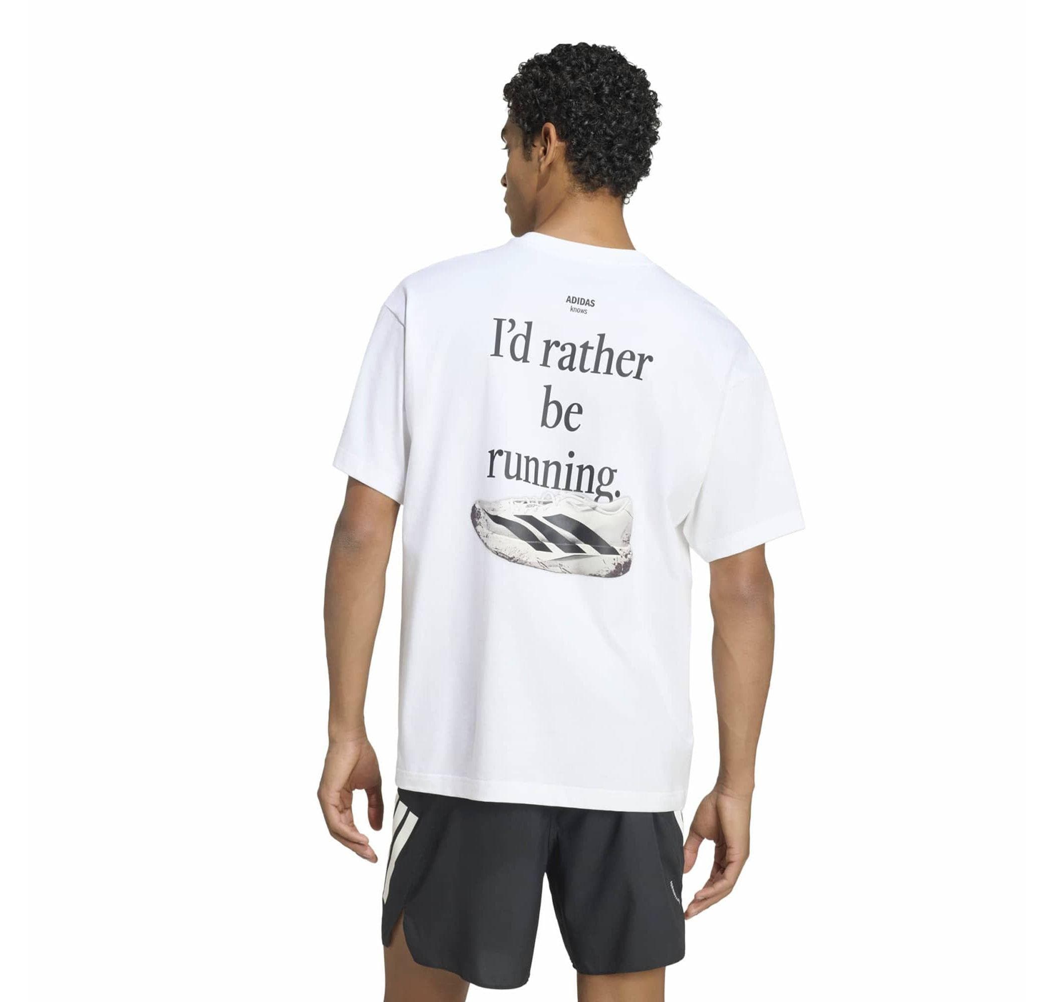 adidas adidas U Run Cat G T Erkek T-Shirt Beyaz - 2