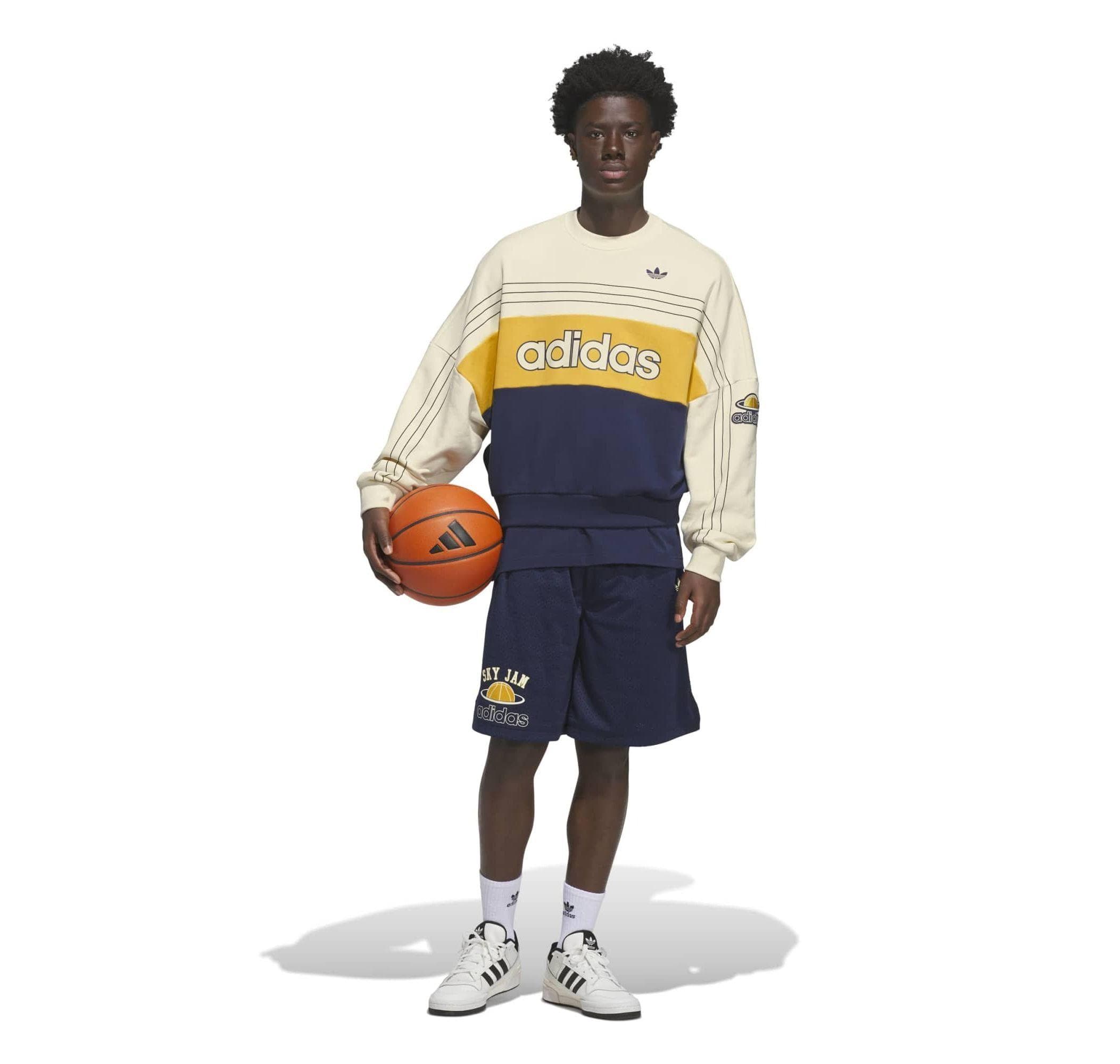 adidas adidas Varsıty Crew Erkek Sweatshirt Krem - 5