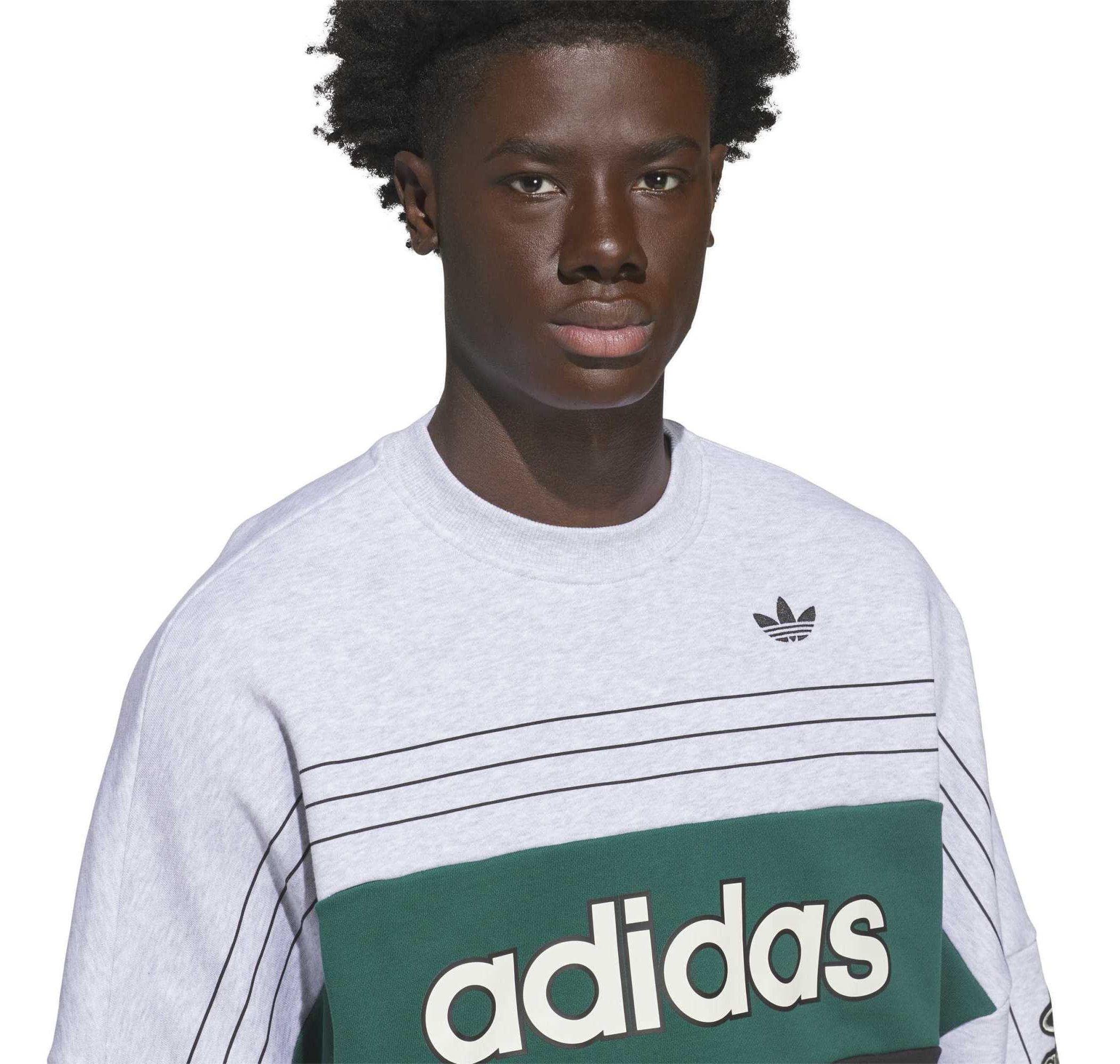 adidas adidas Varsıty Crew Erkek Sweatshirt Gri - 3