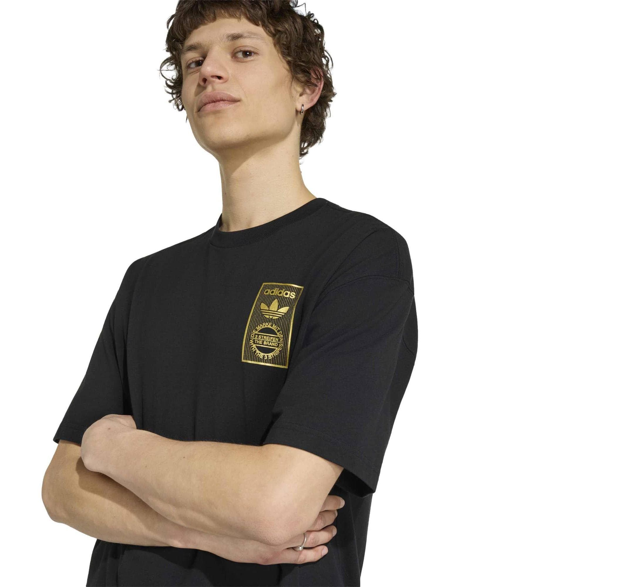 adidas adidas Varsıty Gold Tl Erkek T-Shirt Siyah - 4