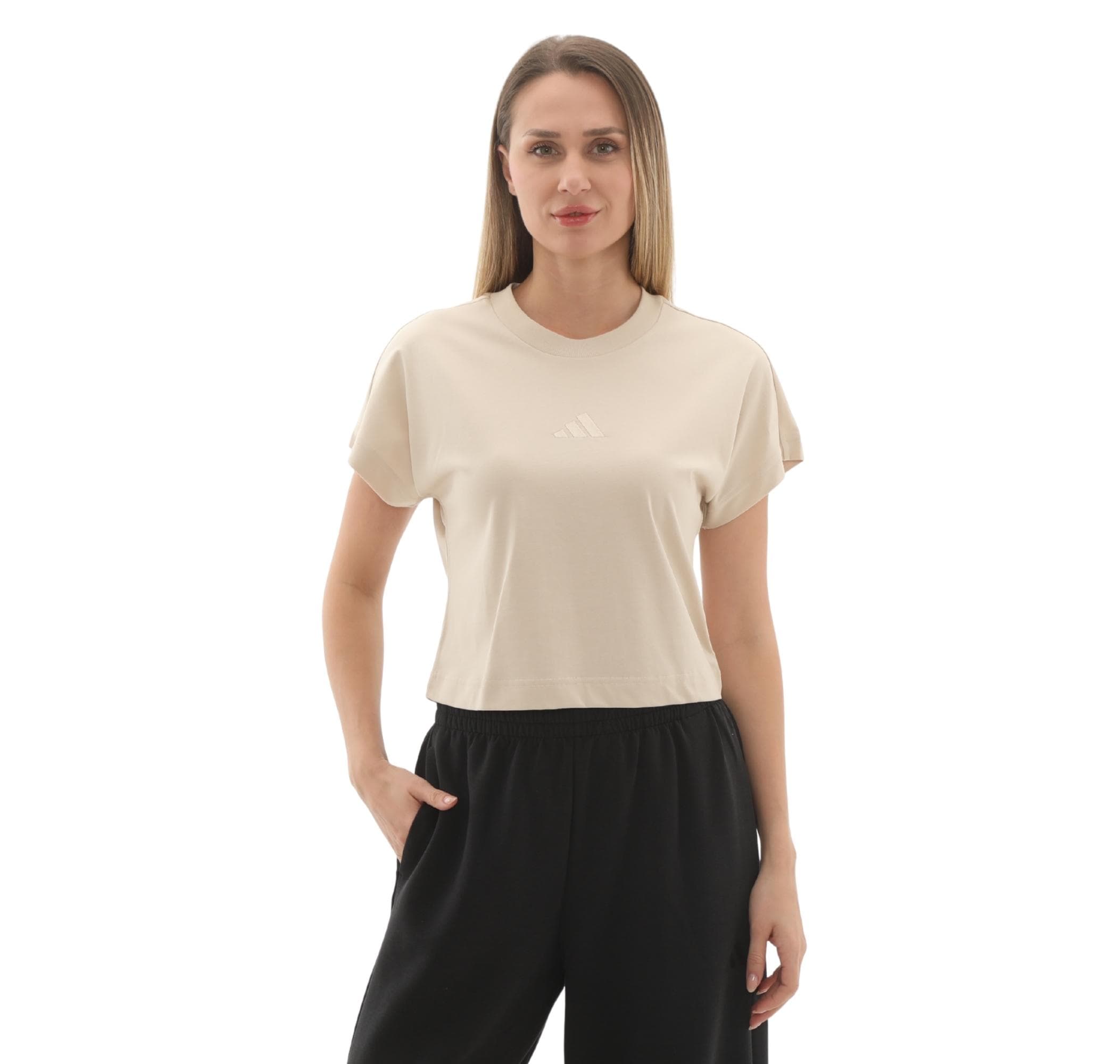 adidas adidas W All Szn Tee Kadın T-Shirt Krem