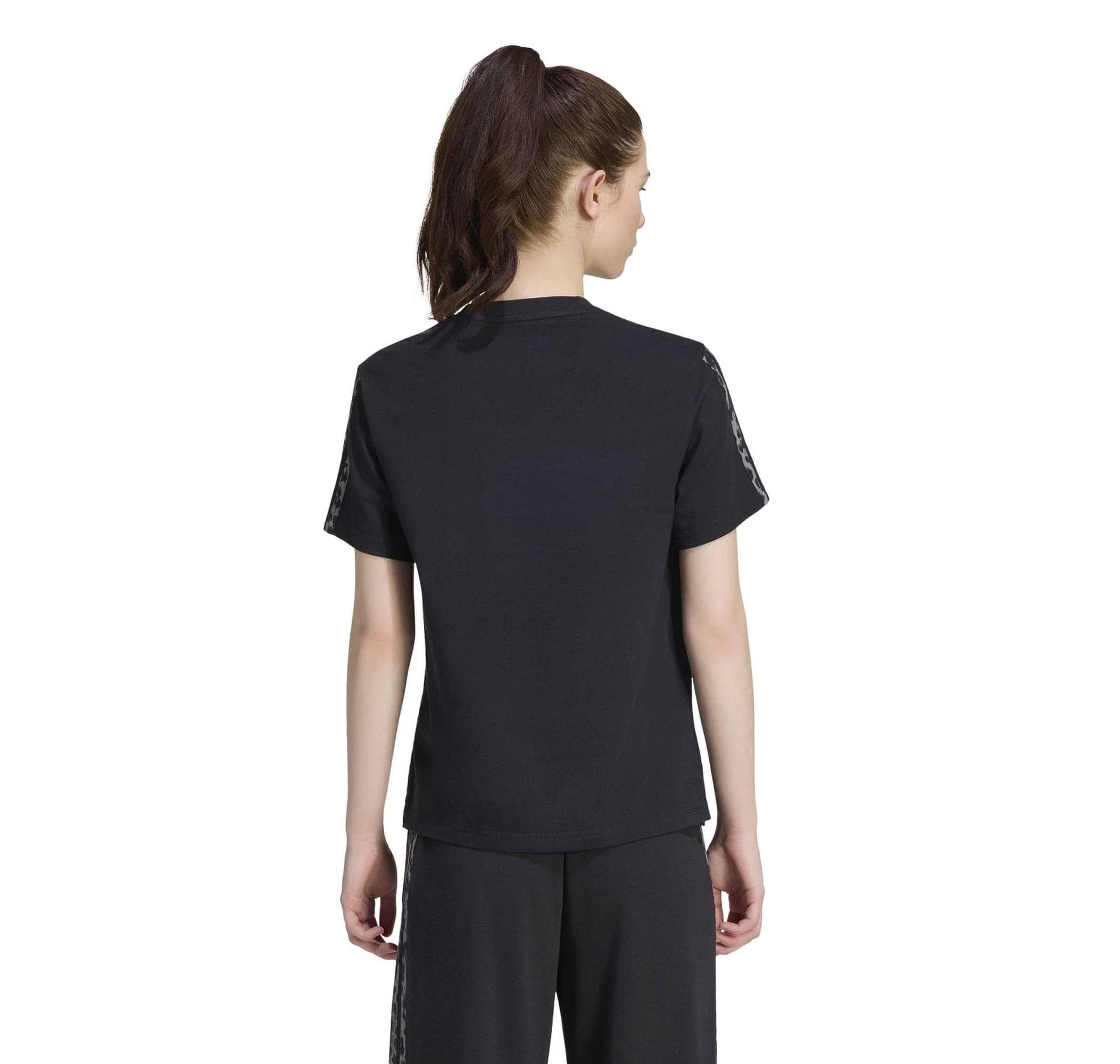 adidas adidas W Aop 3S Sj Tee Kadın T-Shirt Siyah - 2