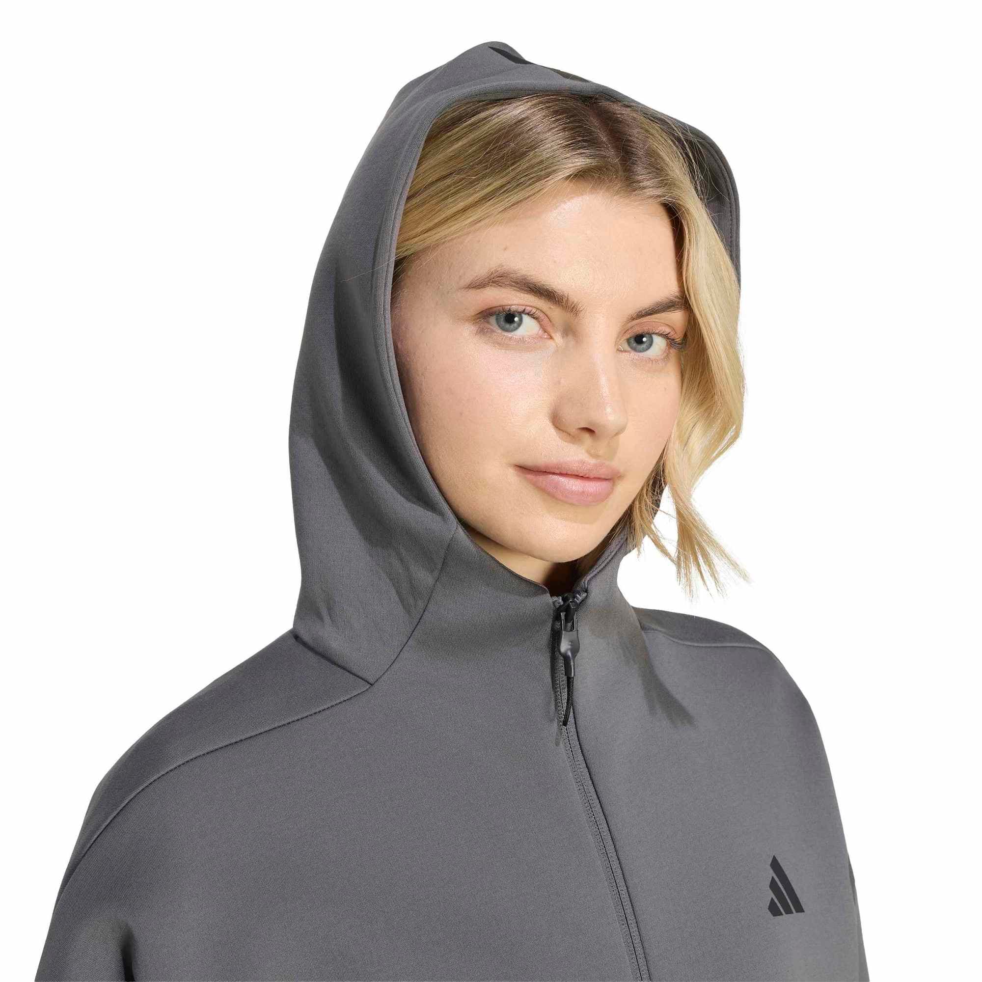 adidas adidas W Z.n.e. Fz Kadın Ceket Gri - 3