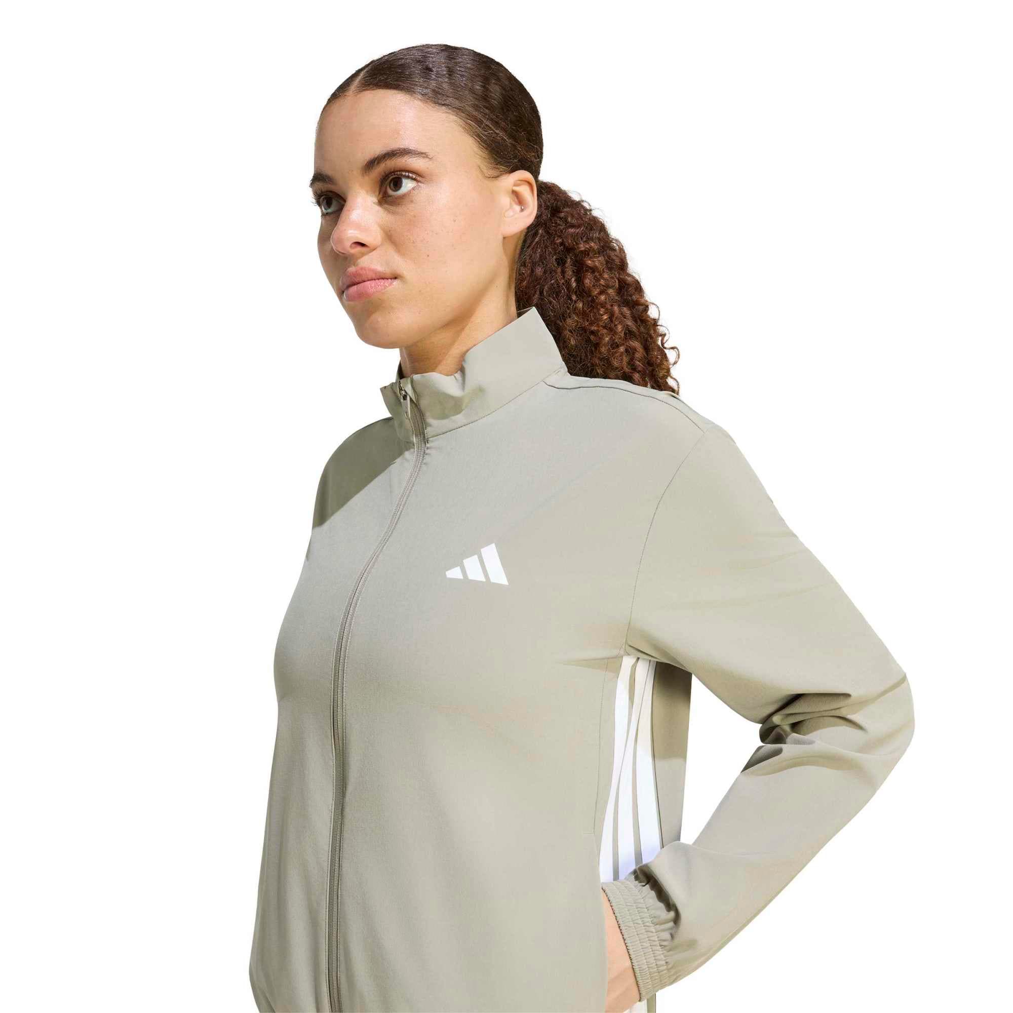 adidas adidas We 3S Woven Jkt Kadın Ceket Haki - 5