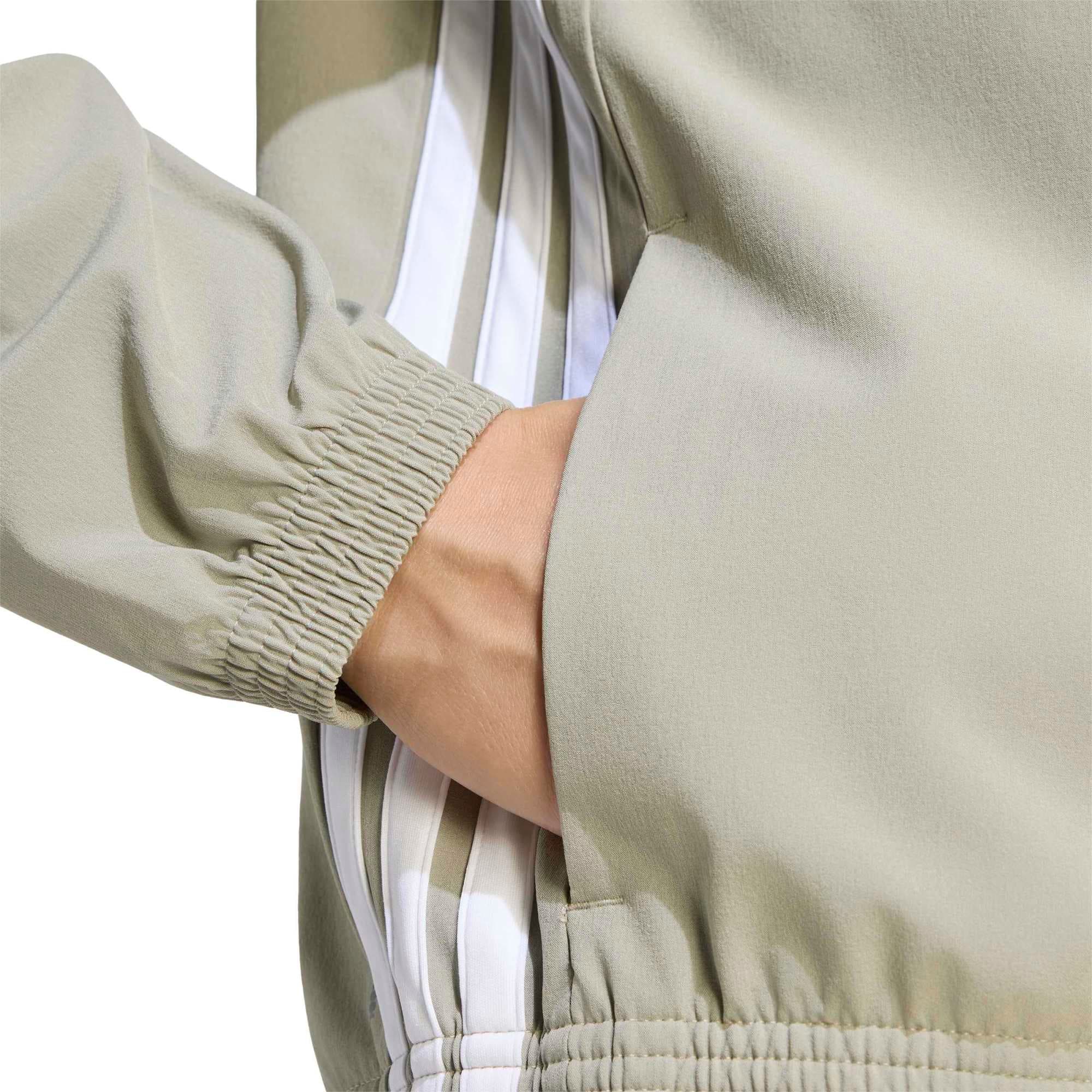 adidas adidas We 3S Woven Jkt Kadın Ceket Haki - 6