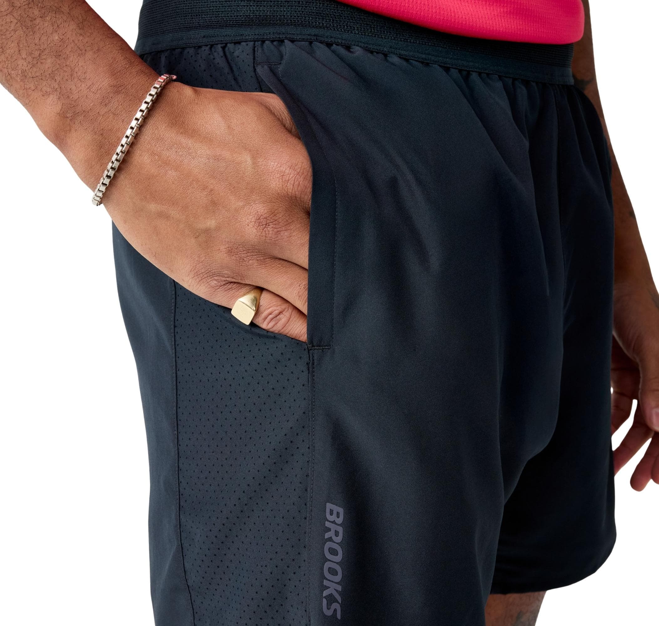 Brooks Brooks Dash 2-In-1 Short Erkek Şort Ve Kapri Siyah - 4