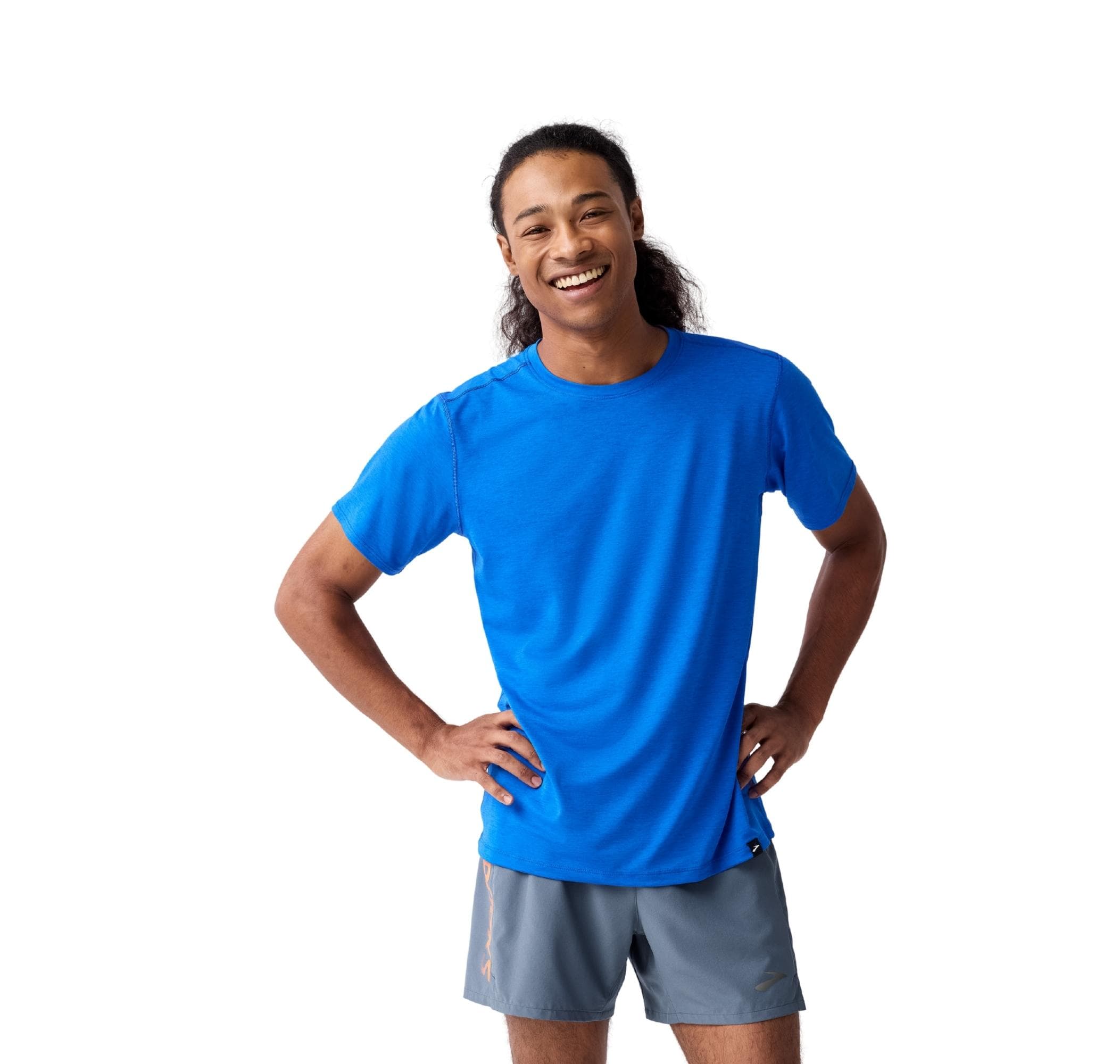 Brooks Brooks Luxe Short Sleeve Erkek T-Shirt Mavi