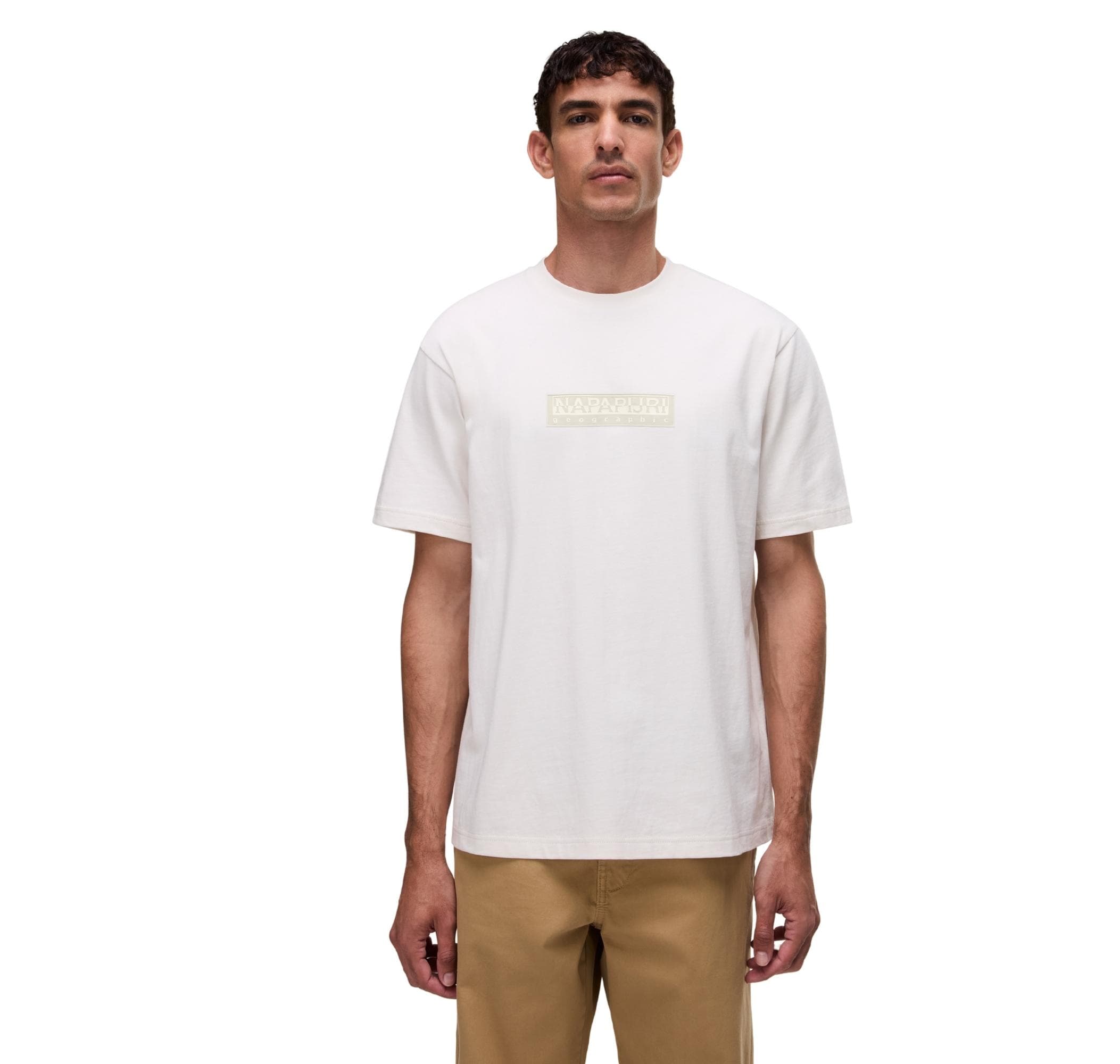 Napapijri Napapijri S-Box Logo Ss 1 Erkek T-Shirt Beyaz